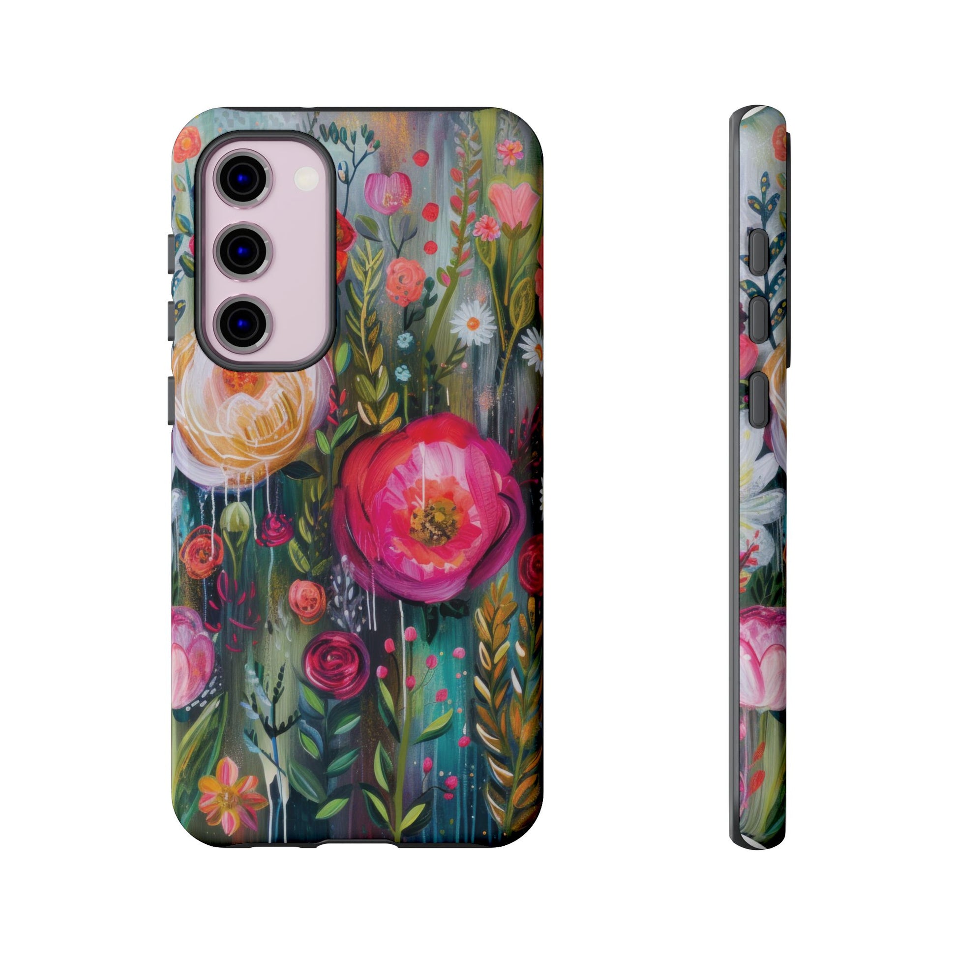 Watercolor Boho Floral Phone Case for iPhone 16 15 14 13 12  21 23 Samsung, and Pixel | Stylish Protective Cover Gift for Her Perfect for Floral Lover