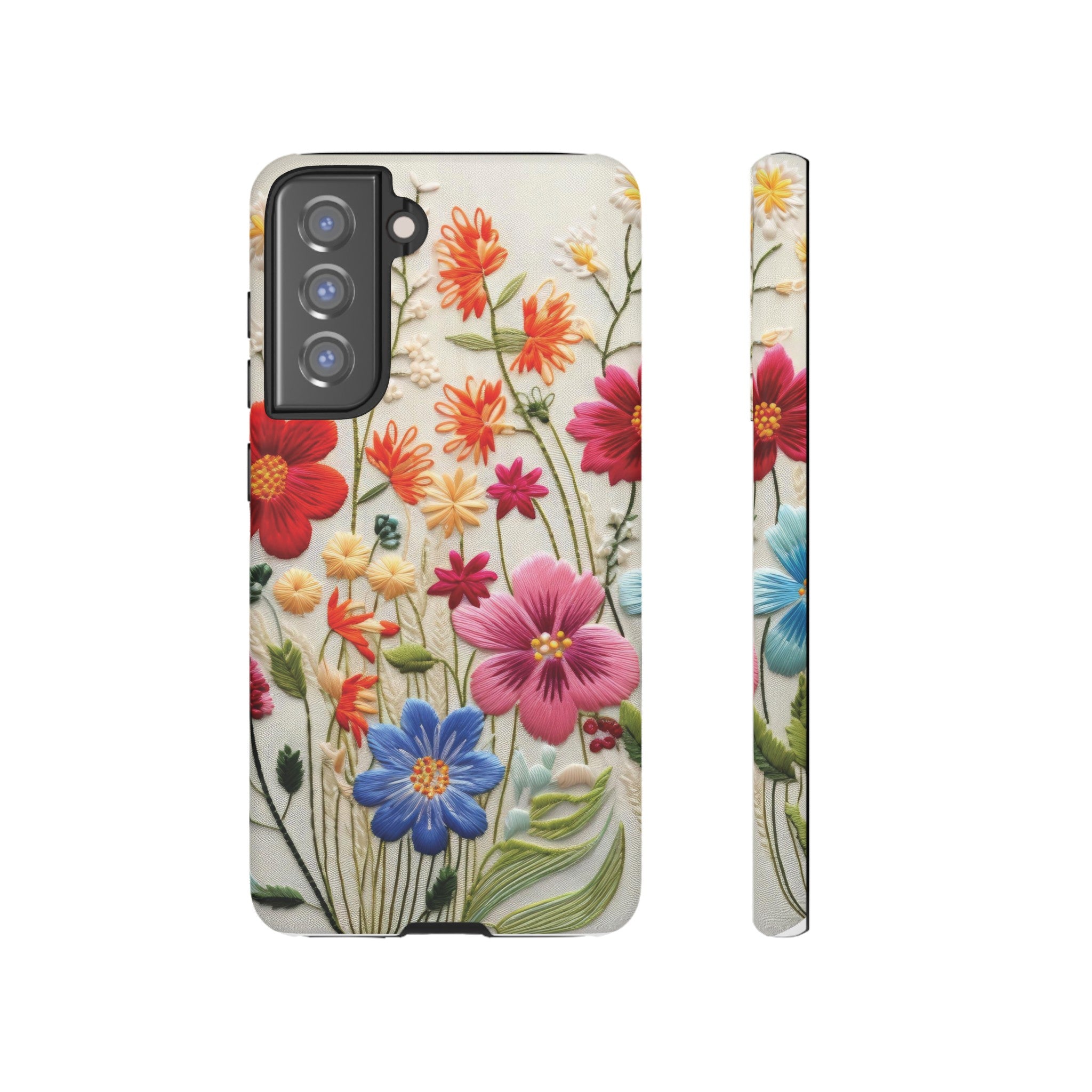 3D Floral Phone Case Elegant Faux Flower Durable for iPhone Samsung Smartphone iPhone 15, 14, 13 Samsung Gift for Mom