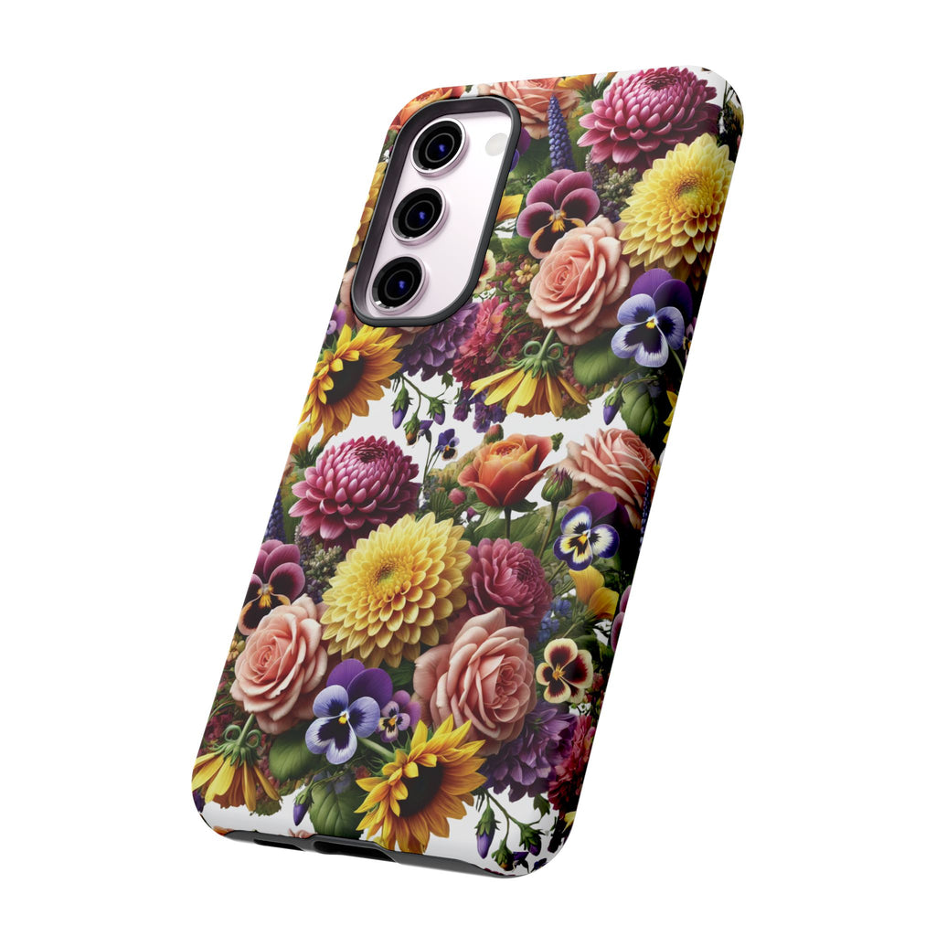 Floral Fall Phone Case for iPhone 16 15 14 13 12  21 23 Samsung, and Pixel | Stylish Protective Cover Gift for Her Perfect for Floral Lover