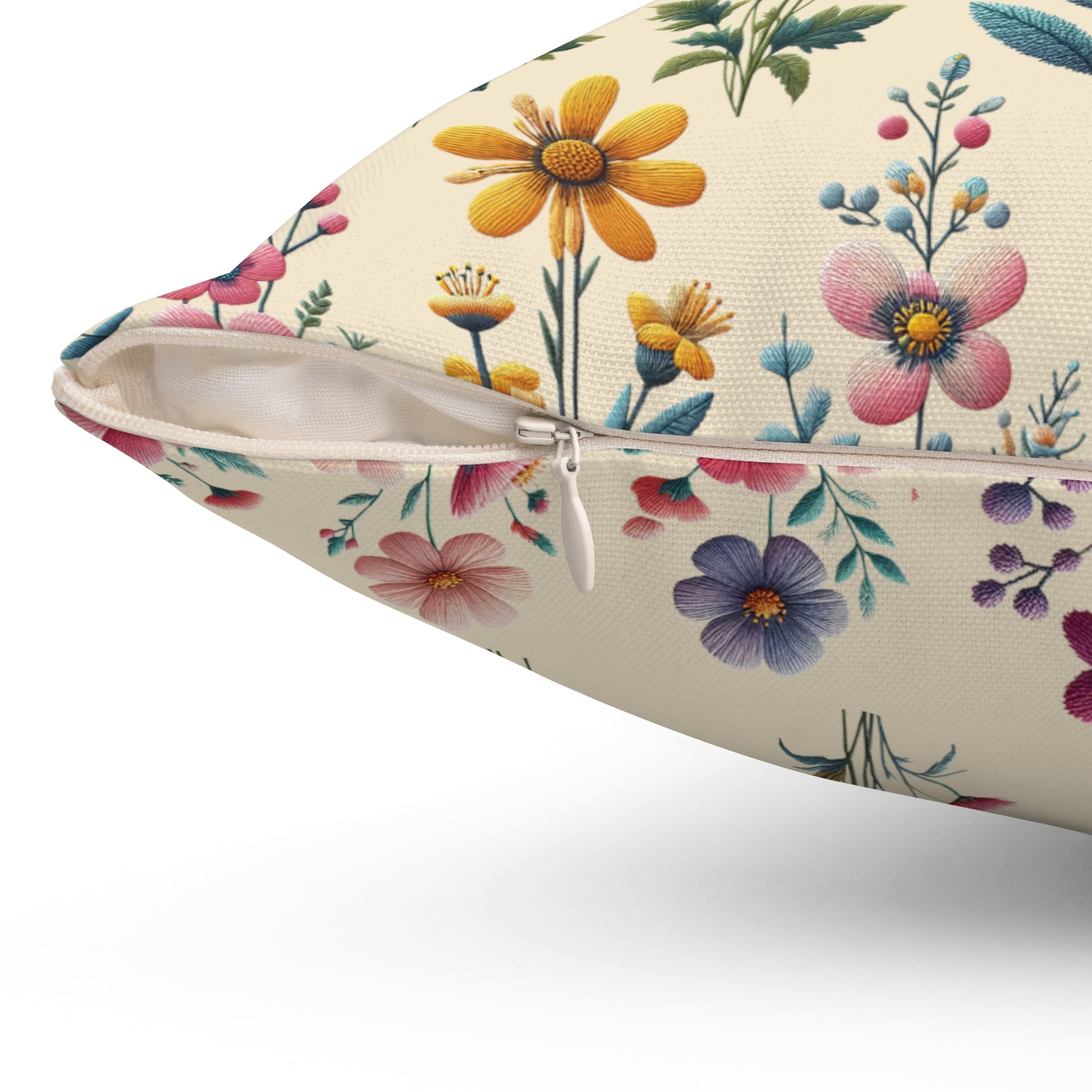 Best Beautiful Wildflower Square Pillow Vibrant Floral Design for Cozy Home Décor - Perfect Accent for Living Rooms, Bedrooms, and Lounges - Soft, Durable, and Stylish PillowGift New House, Bridal Shower Gift - MRSBYVALLE