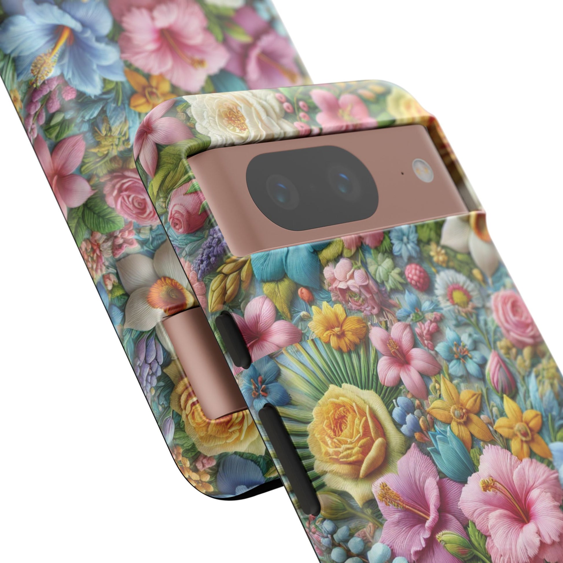 Elegant Pastel Flower Phone Case – Beautiful Floral Design, Durable Protection for Your Device, Stylish and Lightweight, Perfect Gift for Flower Lovers