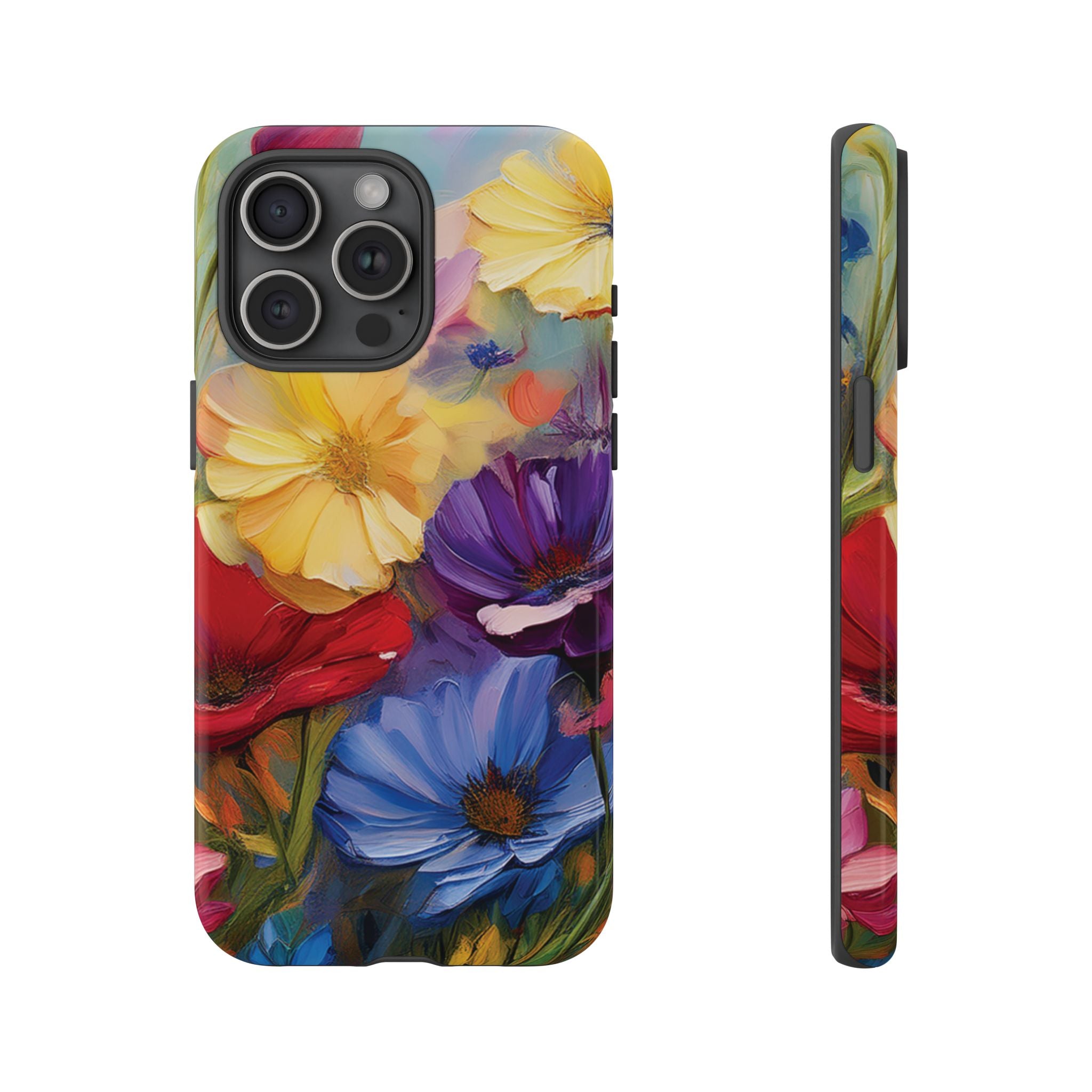 Bold Wildflower Phone Case Bright Hand-Painted Floral Art Vibrant Botanical Design for iPhone & Samsung | Trendy Nature Lover Gift Phone  Galaxy