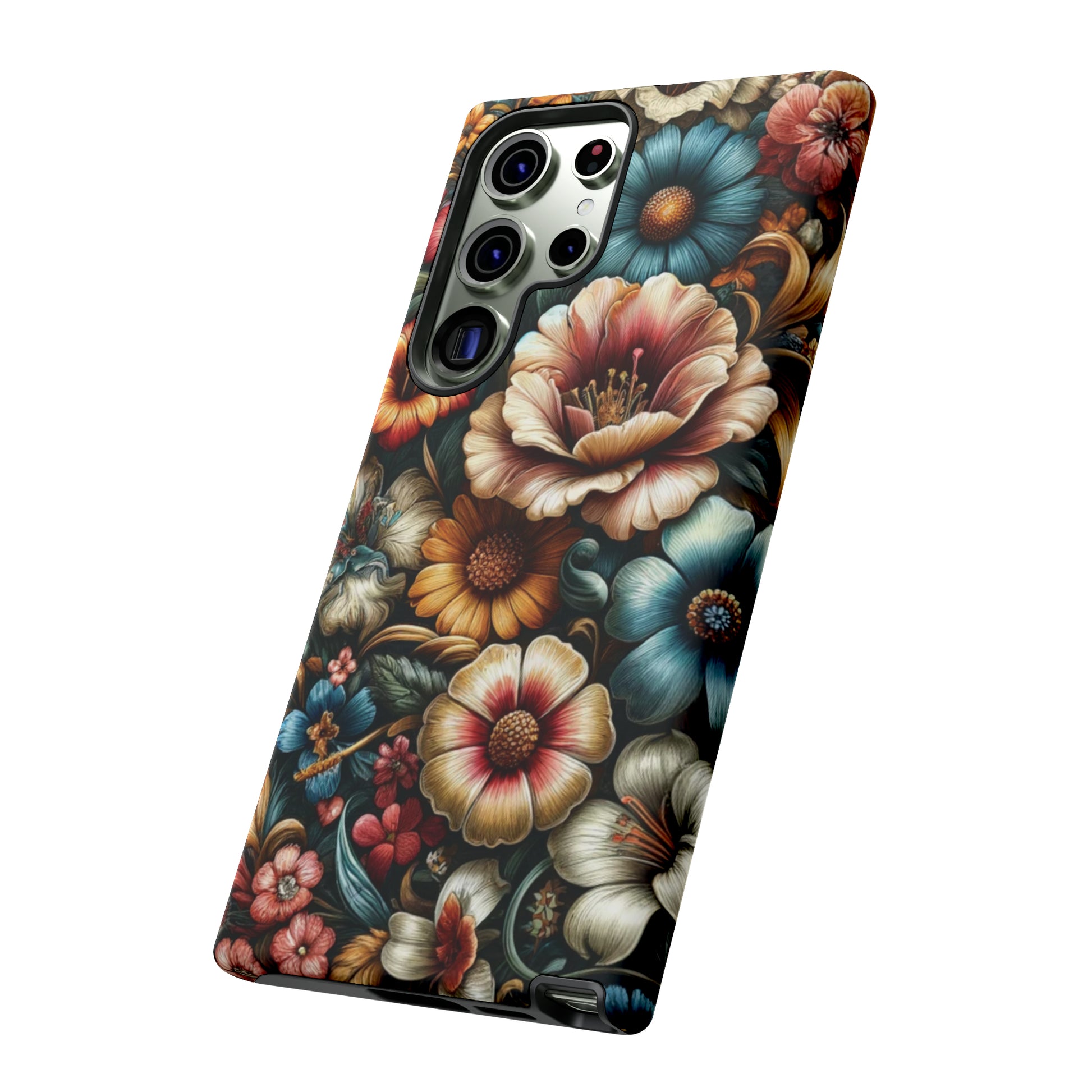Pastel Floral Design Luxury Phone Tough Case Floral Elegant Durable Stylish for Modern Devices iPhone 15, Samsung iPhone Samsung Accessory Gift for Her.