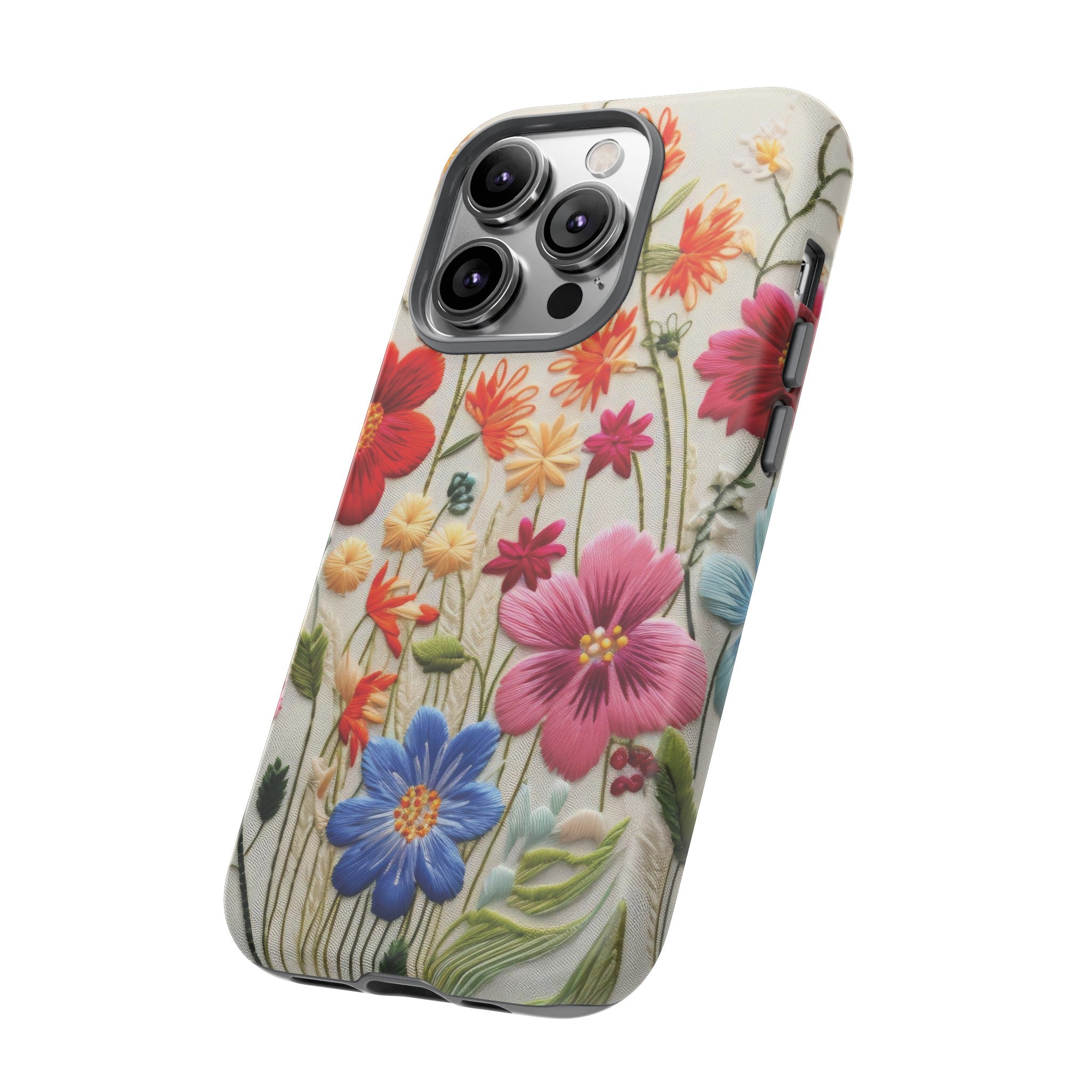 3D Floral Phone Case Elegant Faux Flower Durable for iPhone Samsung Smartphone iPhone 15, 14, 13 Samsung Gift for Mom