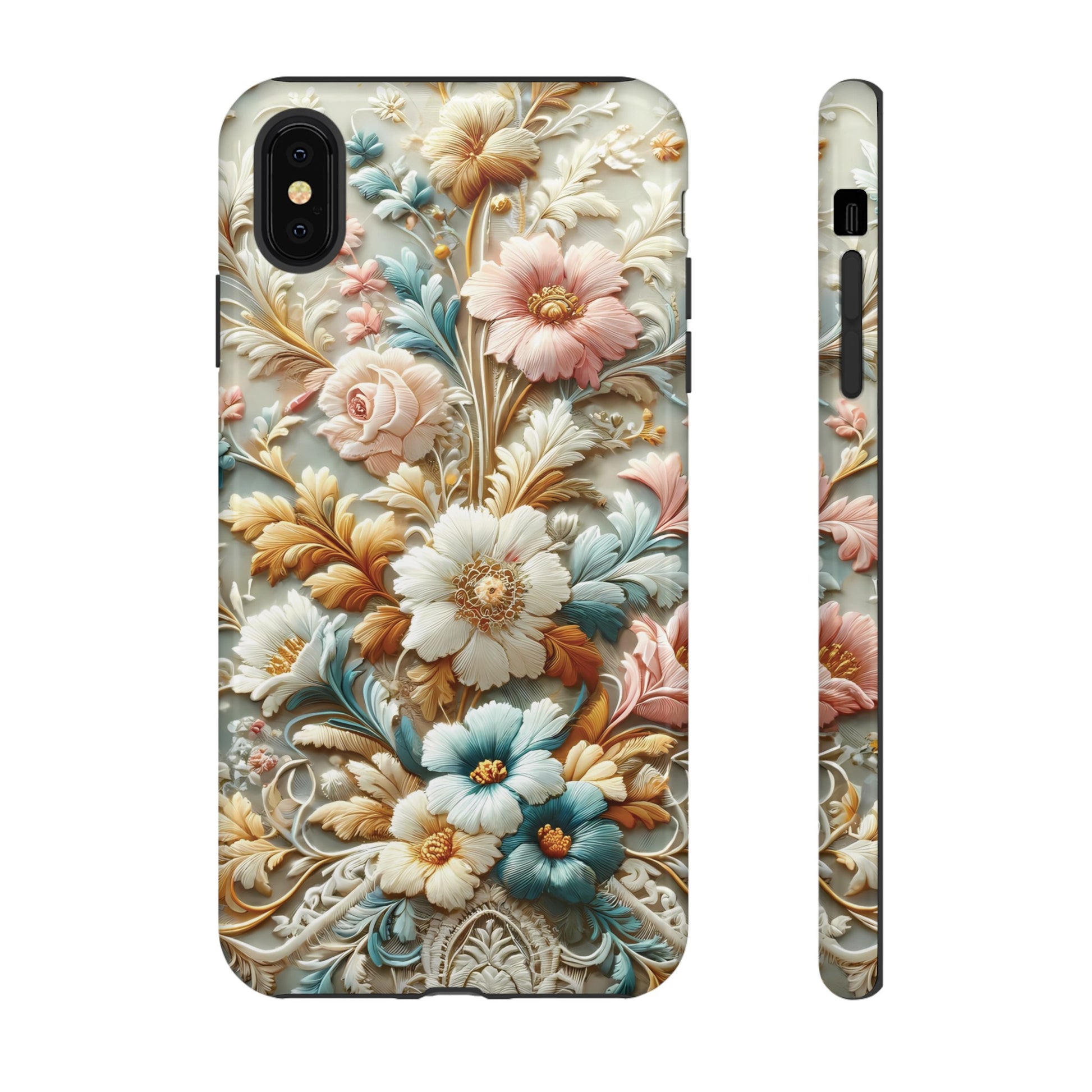 3D Elegant Faux Flowers Phone Case Stylish & Durable for iPhone Samsung Gift iPhone 15, 14, 13 Samsung Pixel Gift for Mom Accessory Gift for Her