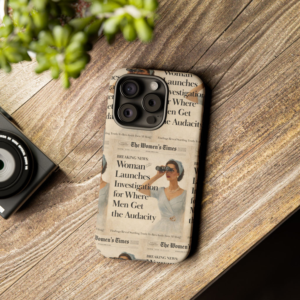 Funny Vintage Sarcastic Women Phone Case | Retro Sarcasm Text Design