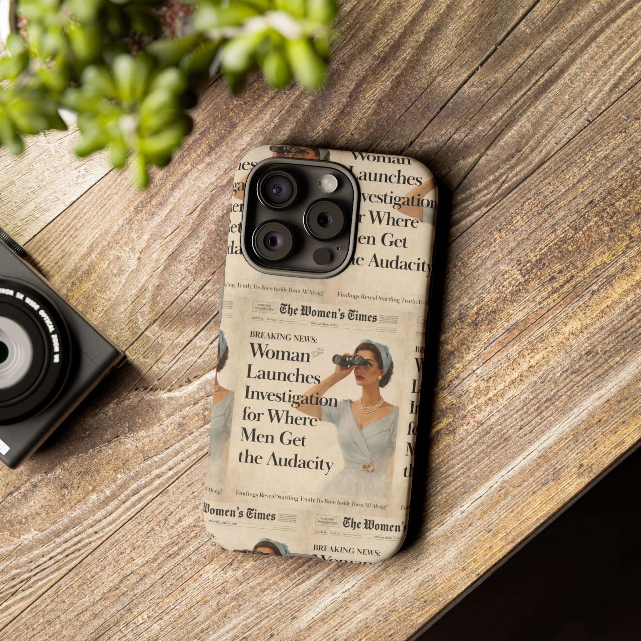 Funny Vintage Sarcastic Women Phone Case | Retro Sarcasm Text Design