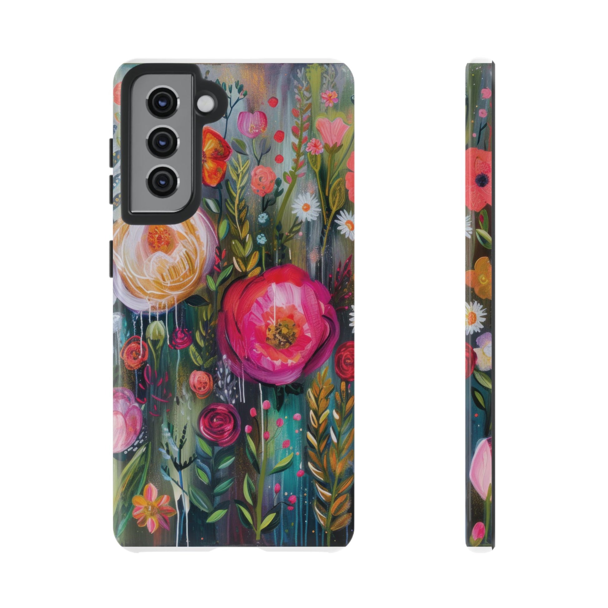 Watercolor Boho Floral Phone Case for iPhone 16 15 14 13 12  21 23 Samsung, and Pixel | Stylish Protective Cover Gift for Her Perfect for Floral Lover