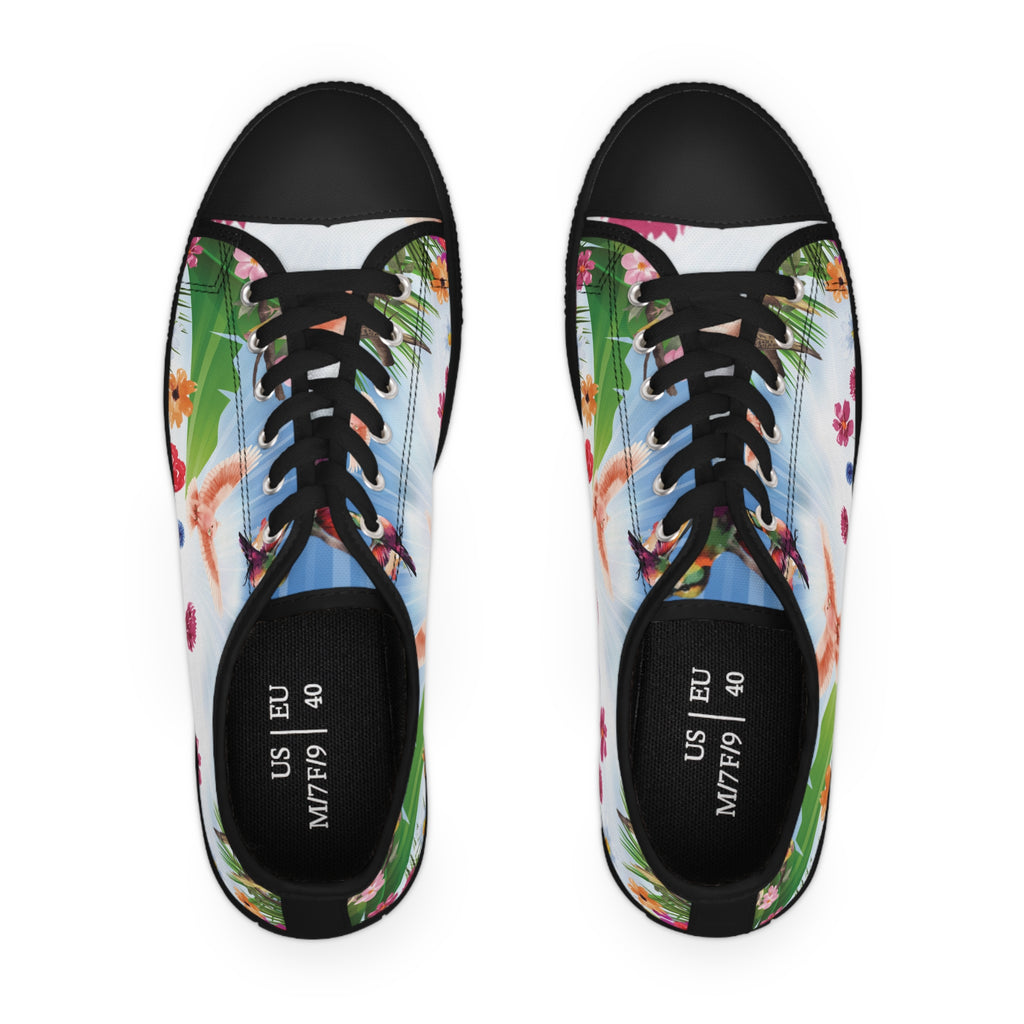 Tropical Birds Women's Low Top Sneakers Breathable Polyester Canvas, Lightweight Stylish Comfortable All-Day Wear, Perfect for Walking and Everyday Activities - MRSBYVALLE