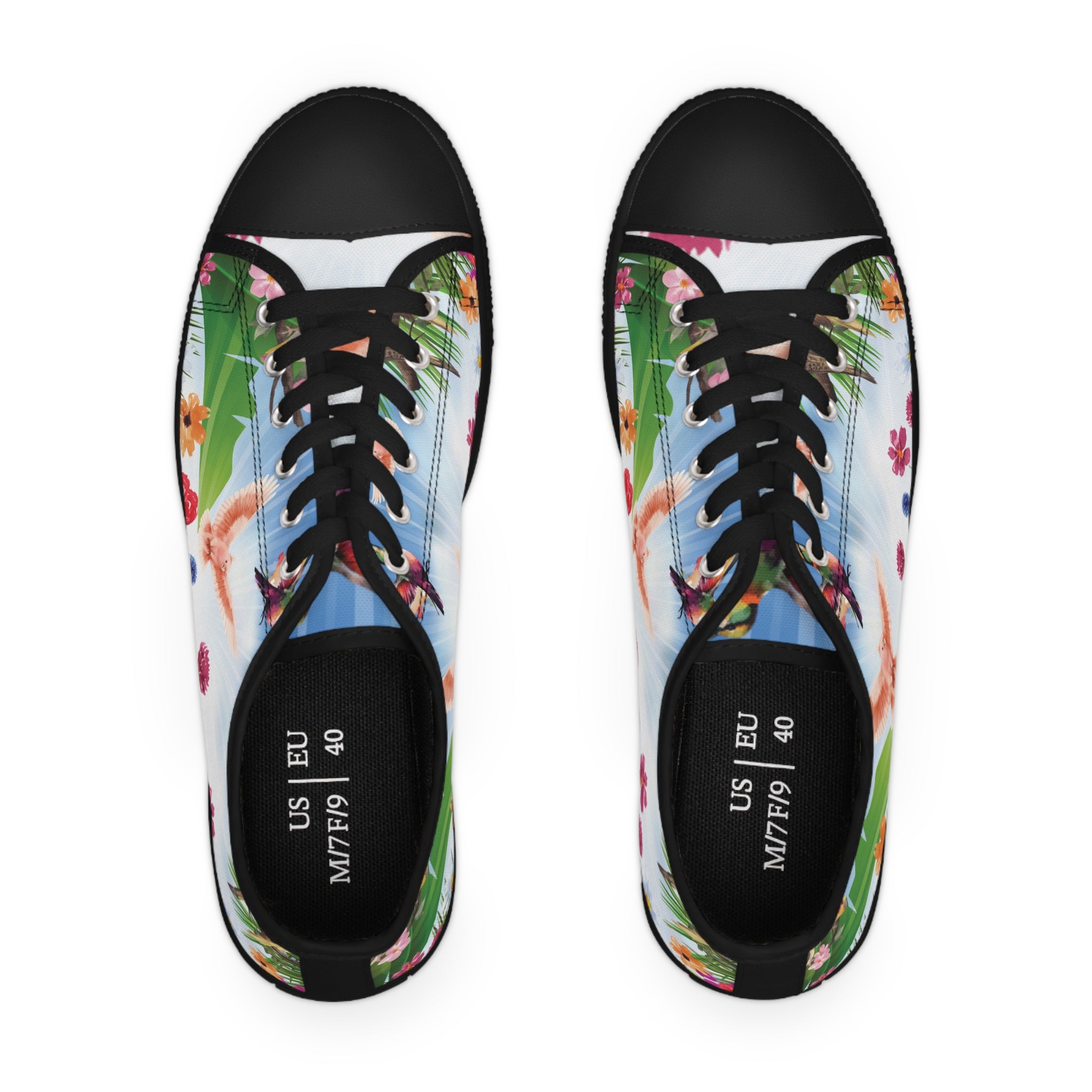 Tropical Birds Women's Low Top Sneakers Breathable Polyester Canvas, Lightweight Stylish Comfortable All-Day Wear, Perfect for Walking and Everyday Activities - MRSBYVALLE