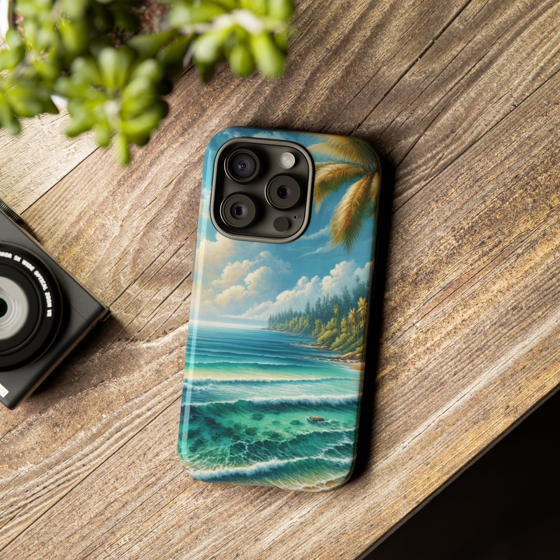 Coastal Serenity Ocean Beach View Protective Phone Case Gift for Her Phone 15, Samsung iPhone Samsung Gift for Her Case iPhone 15, Samsung iPhone Samsung Accessory Gift for Her.