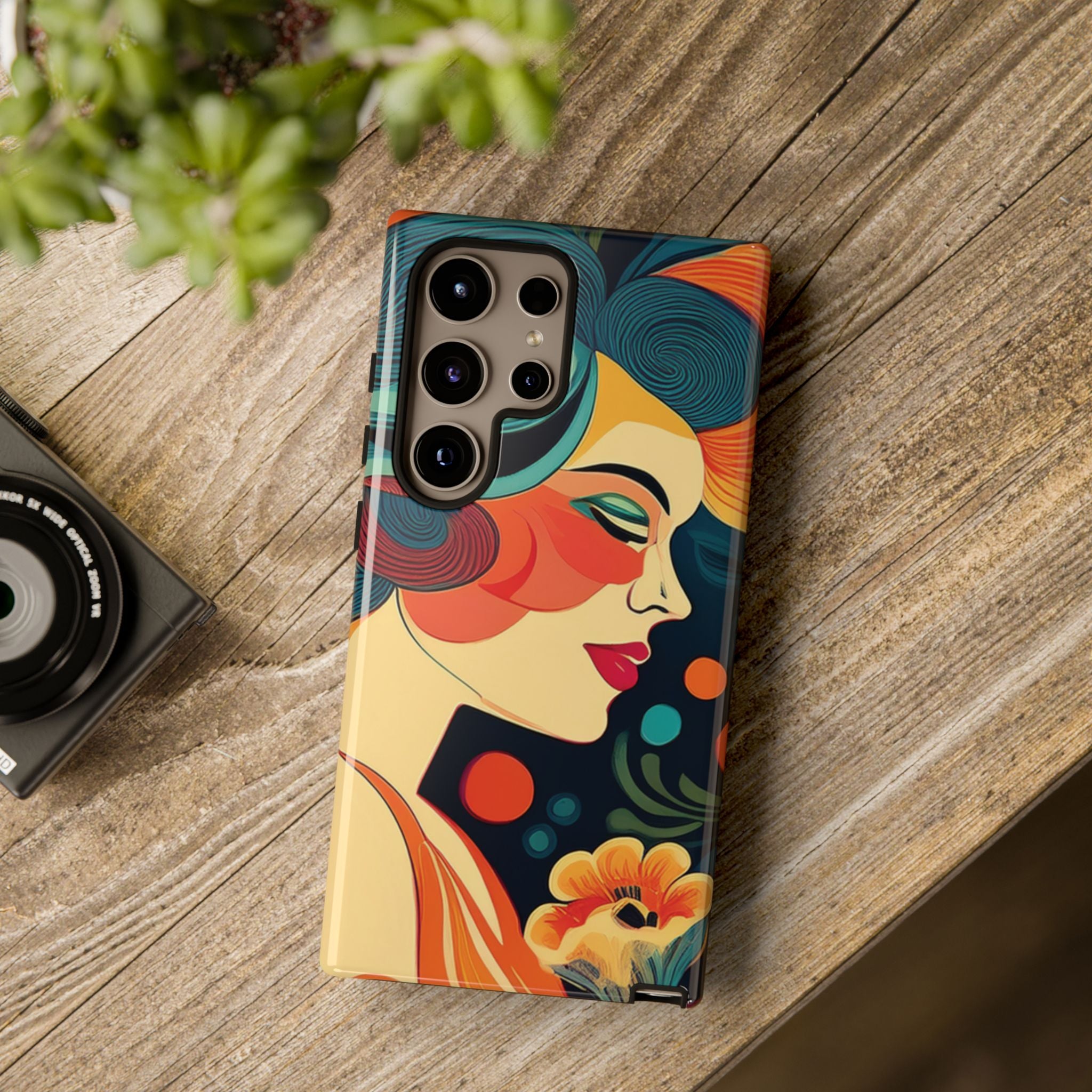Coque de Téléphone Esthétique Années 50 Rétro Design d'Inspiration Vintage aux Couleurs Pastel Housse Style Mid-Century pour Modèles iPhone et Samsung Galaxy