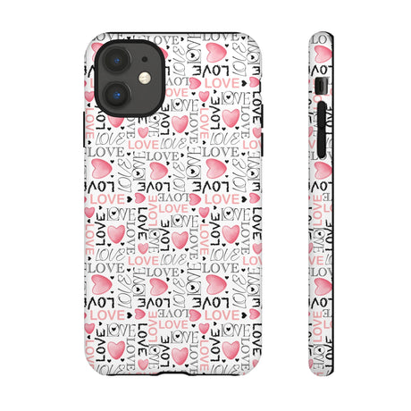 Cute Love Modern Watercolor Abstract Phone Case Compatible with iPhone, Samsung & More - Stylish, Durable Protection with Vibrant Artistic Design Perfect Gift for Her