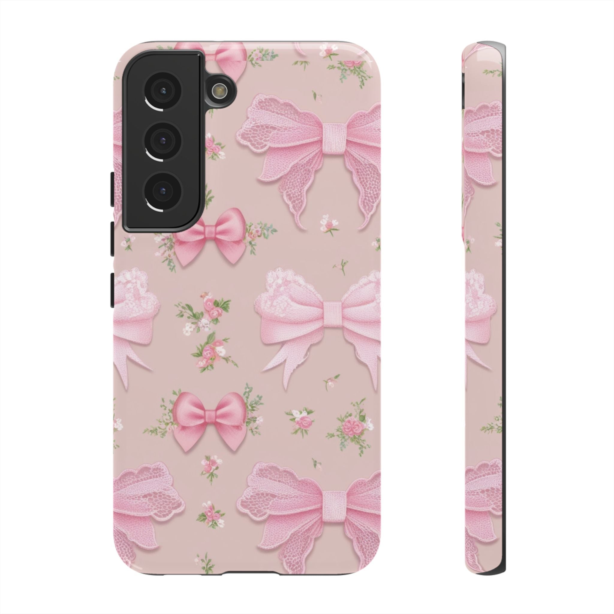 Luxury Pink Bow Phone Case – Cute & Protective Cover for iPhone & Samsung Gift for Her