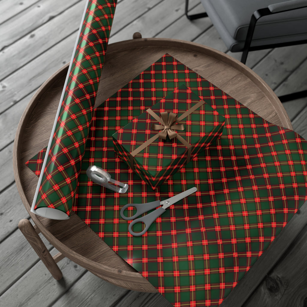 Festive Red & Green Plaid Wrapping Paper - Classic Holiday Gift Wrap for Christmas Presents, Adds Seasonal Charm, Premium Quality Wrapping for All Gifts - MRSBYVALLE