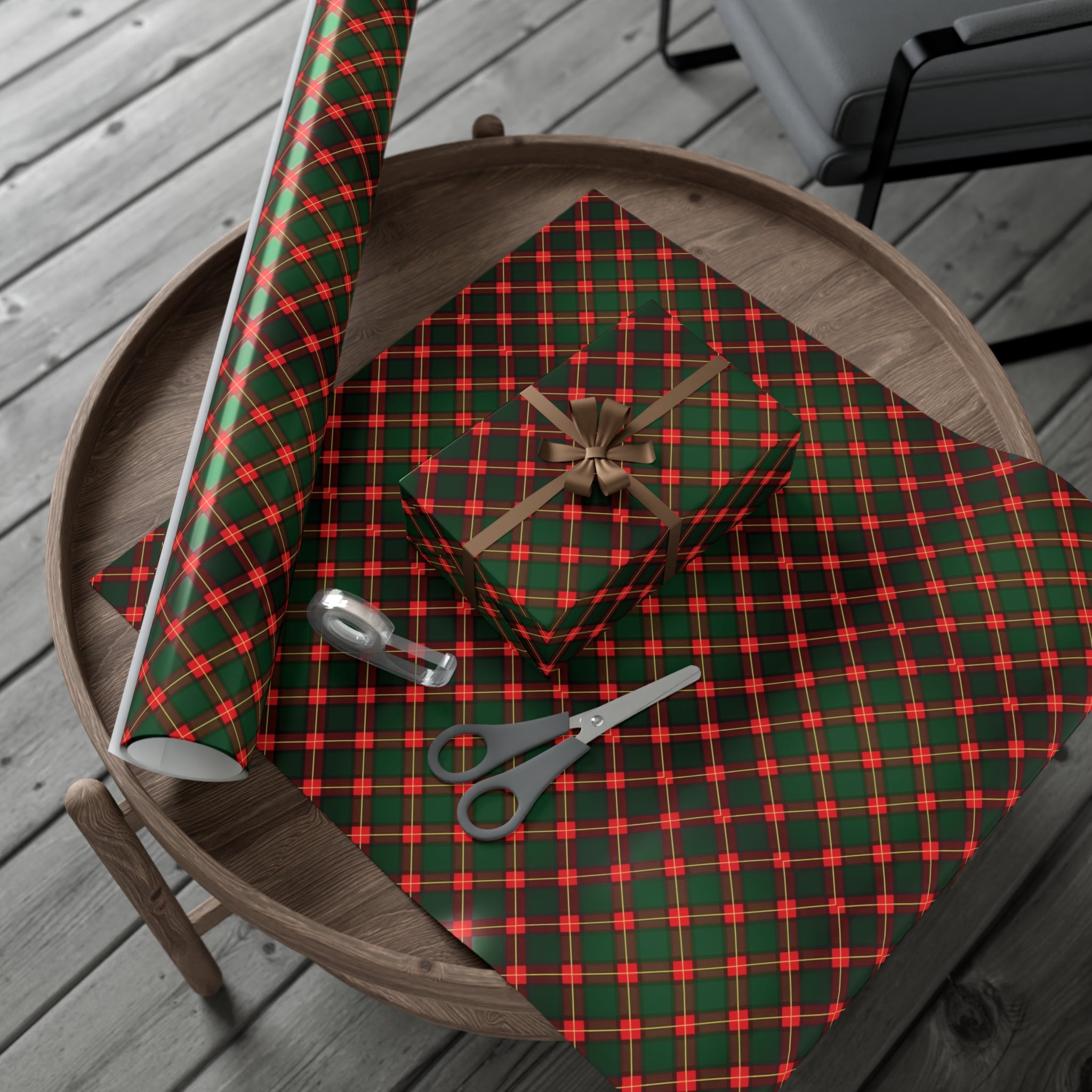 Festive Red & Green Plaid Wrapping Paper - Classic Holiday Gift Wrap for Christmas Presents, Adds Seasonal Charm, Premium Quality Wrapping for All Gifts - MRSBYVALLE