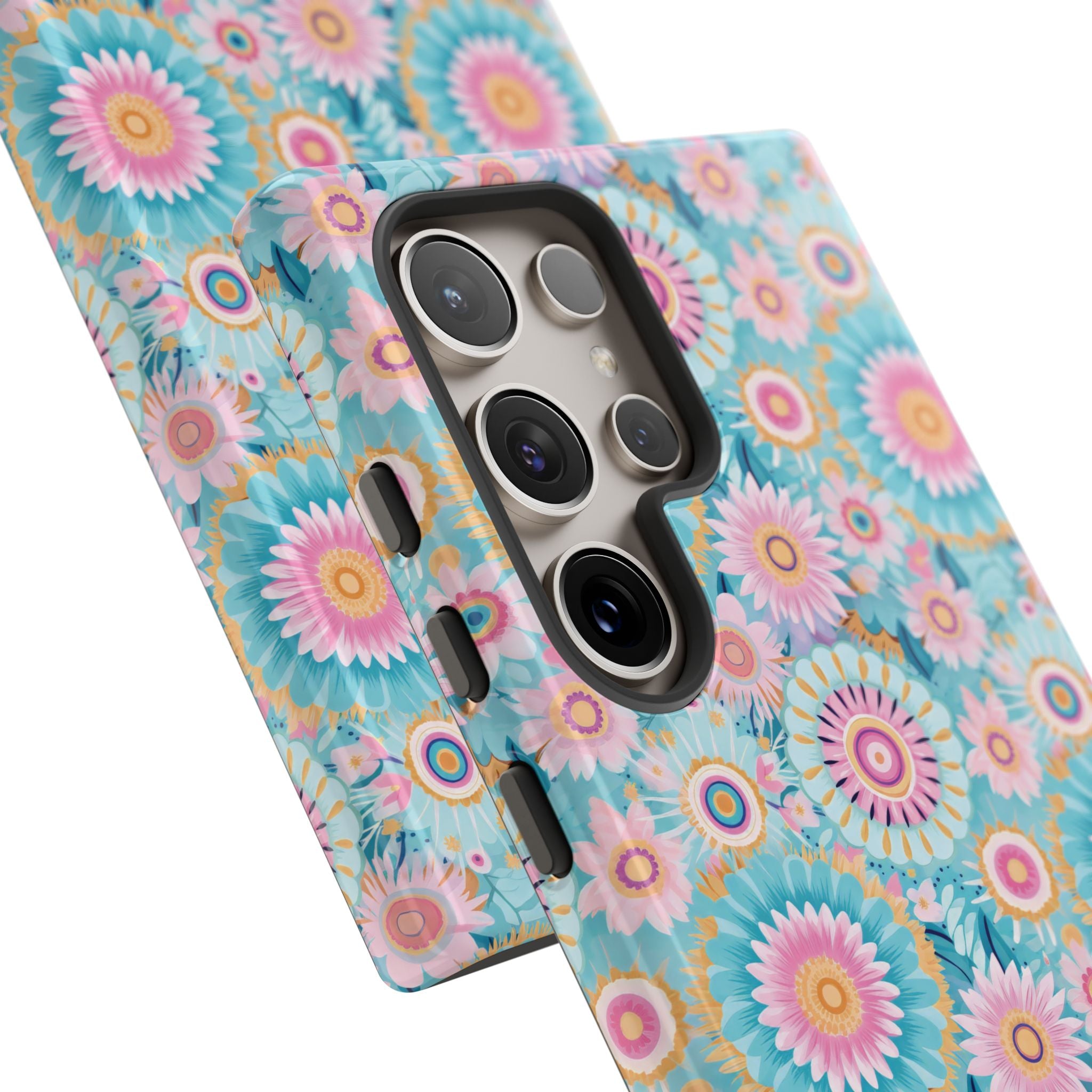 Coque de téléphone abstraite aquarelle bohème moderne compatible avec iPhone, Samsung et plus - Protection élégante et durable avec un design artistique vibrant, cadeau parfait pour elle