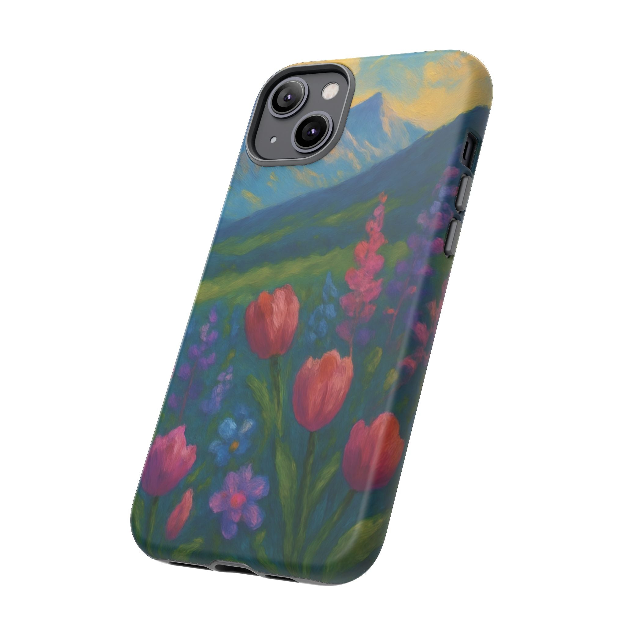 Mountains Wildflowers Phone Case | Vibrant Botanical Floral Design | Nature-Inspired Protective Cover for iPhone & Samsung | Trendy Aesthetic Gift Idea