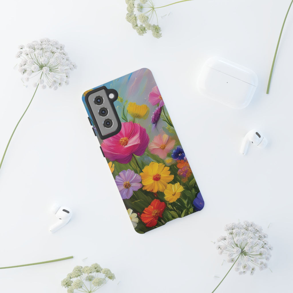 Vibrant Wildflower Painting Phone Case Hand-Painted Floral Art Design | Bright Nature-Inspired Cover | Perfect Gift for Flower Lovers iPhone & Galaxy
