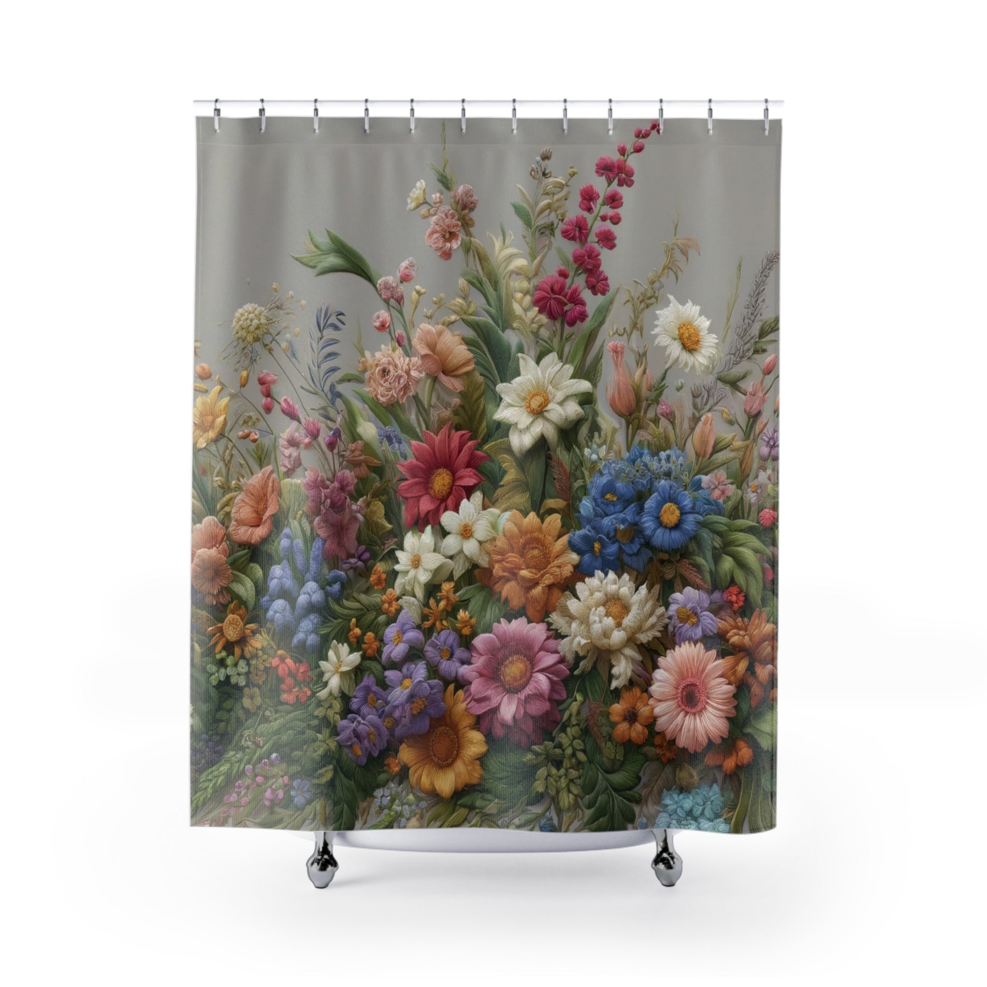New House Bright Floral Shower Curtain Luxurious Bathroom Decor, Ideal Housewarming Wedding Gift for Mom Bridal Shower Gift Newlywed.