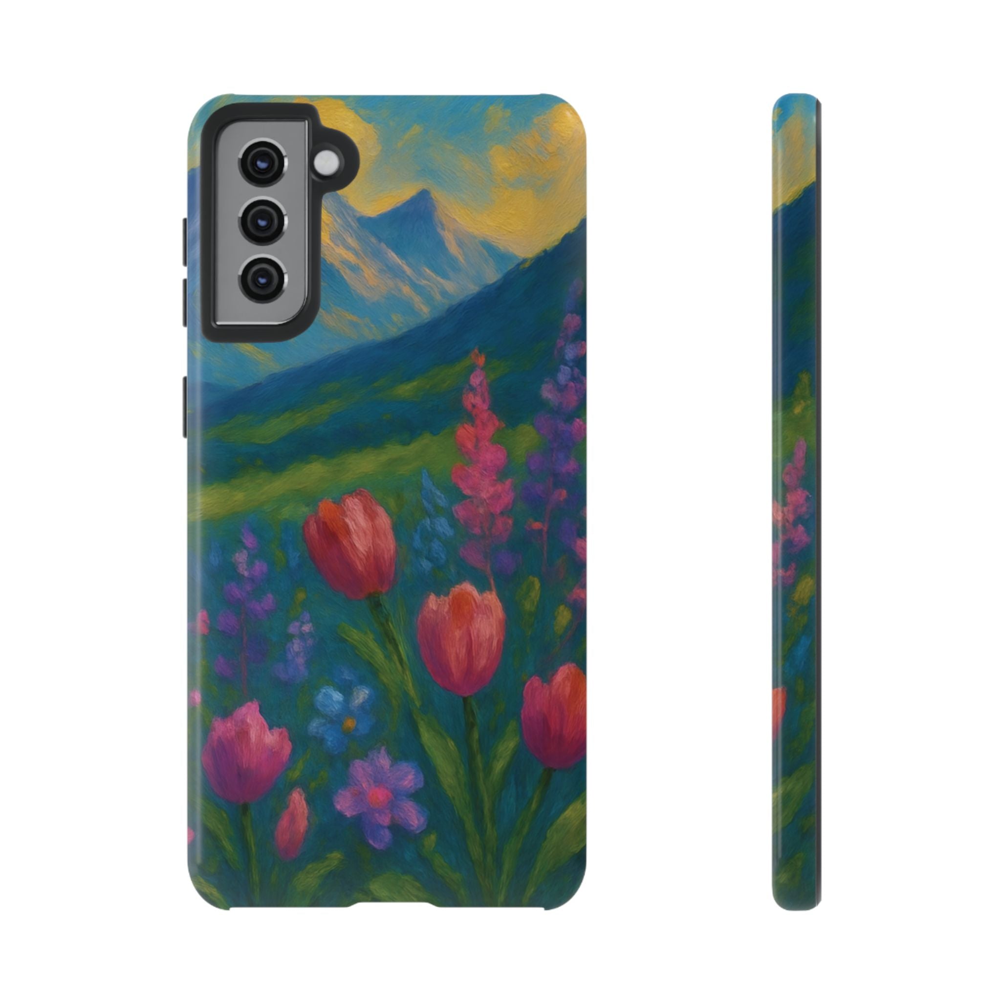 Mountains Wildflowers Phone Case | Vibrant Botanical Floral Design | Nature-Inspired Protective Cover for iPhone & Samsung | Trendy Aesthetic Gift Idea