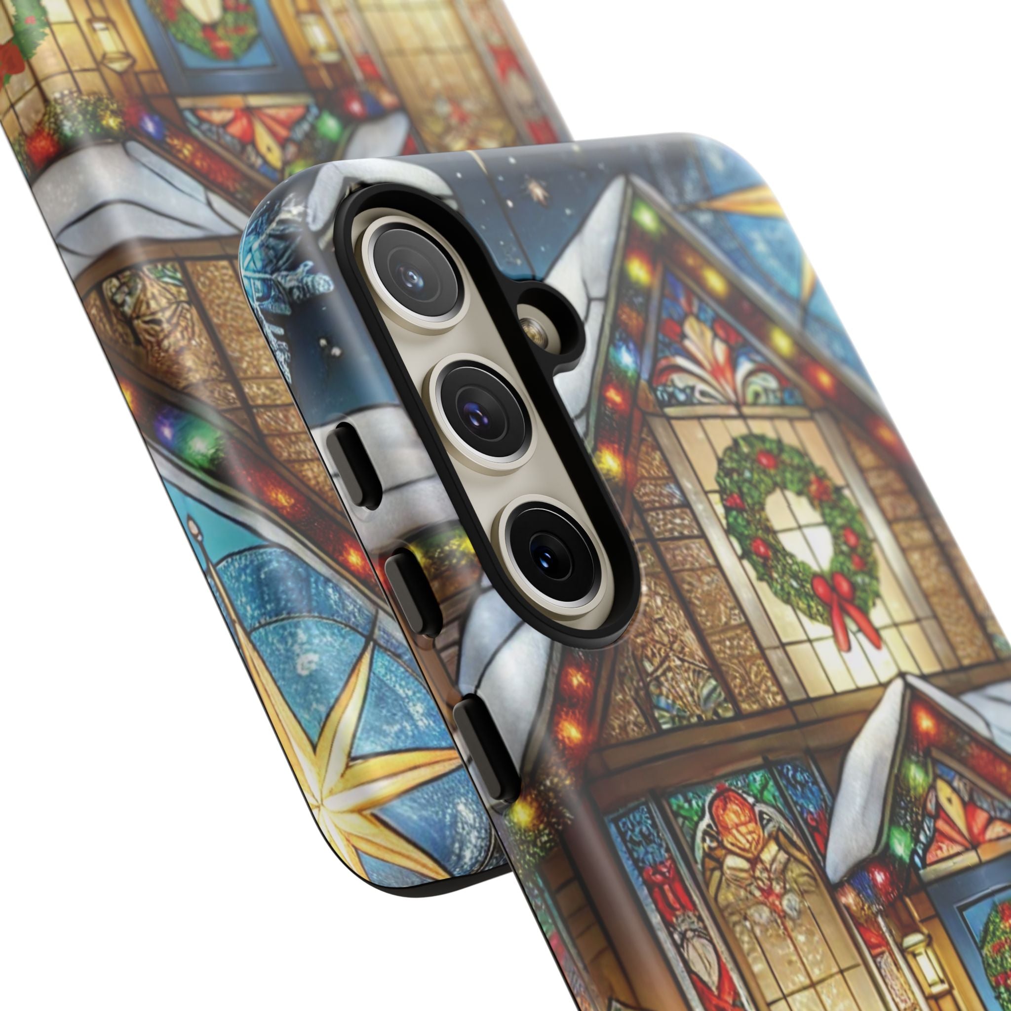 Phone Case - Stain Glass Christmas Unique Holiday Protection Gift for Her