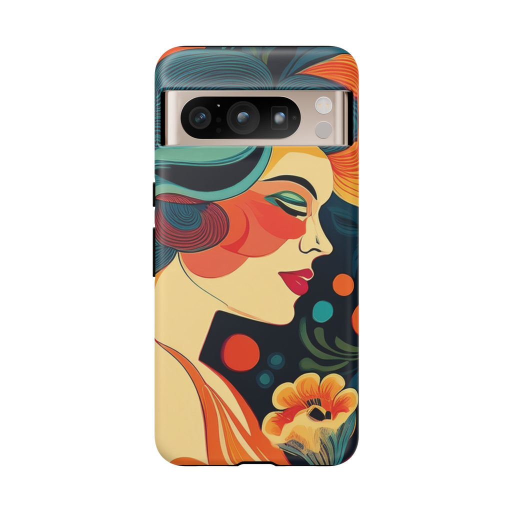 Coque de Téléphone Esthétique Années 50 Rétro Design d'Inspiration Vintage aux Couleurs Pastel Housse Style Mid-Century pour Modèles iPhone et Samsung Galaxy