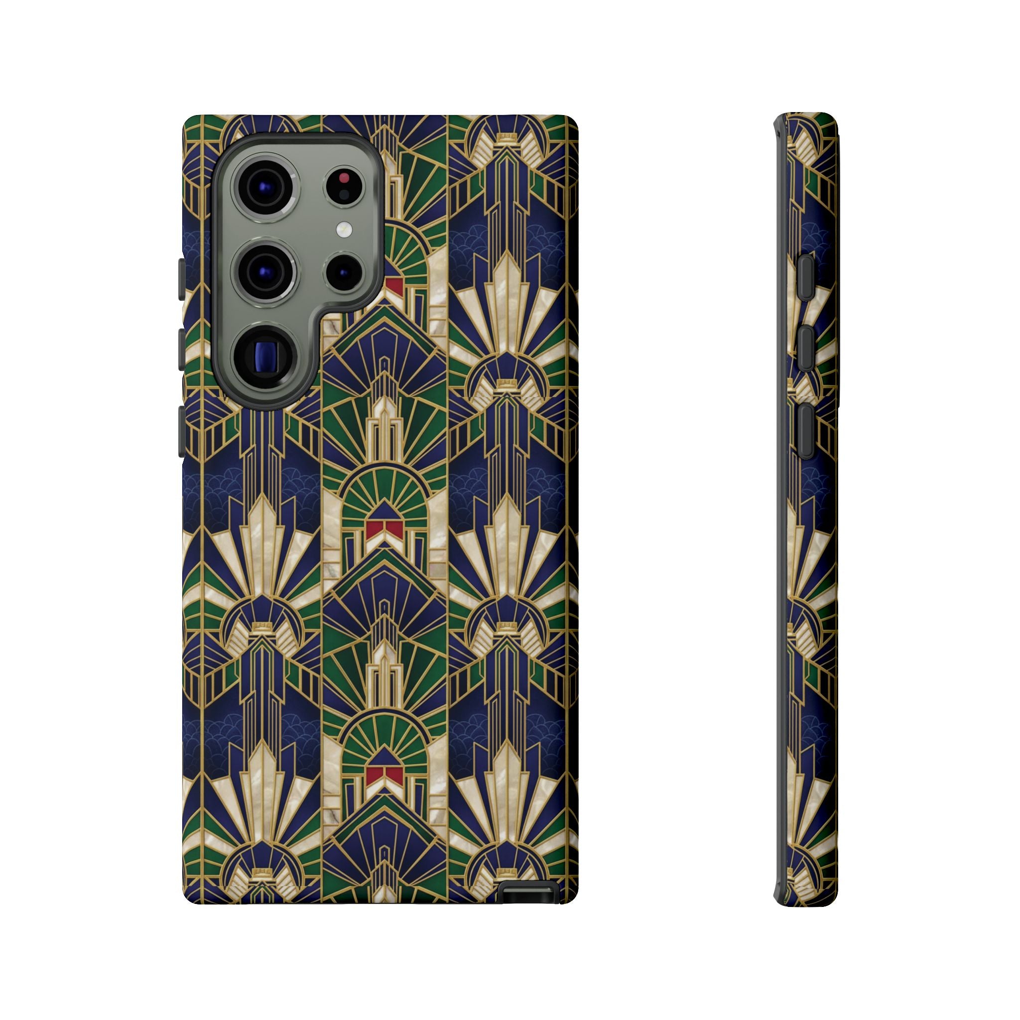 Navy & Gold Art Deco Phone Case — Imperial Art Deco Tough Case