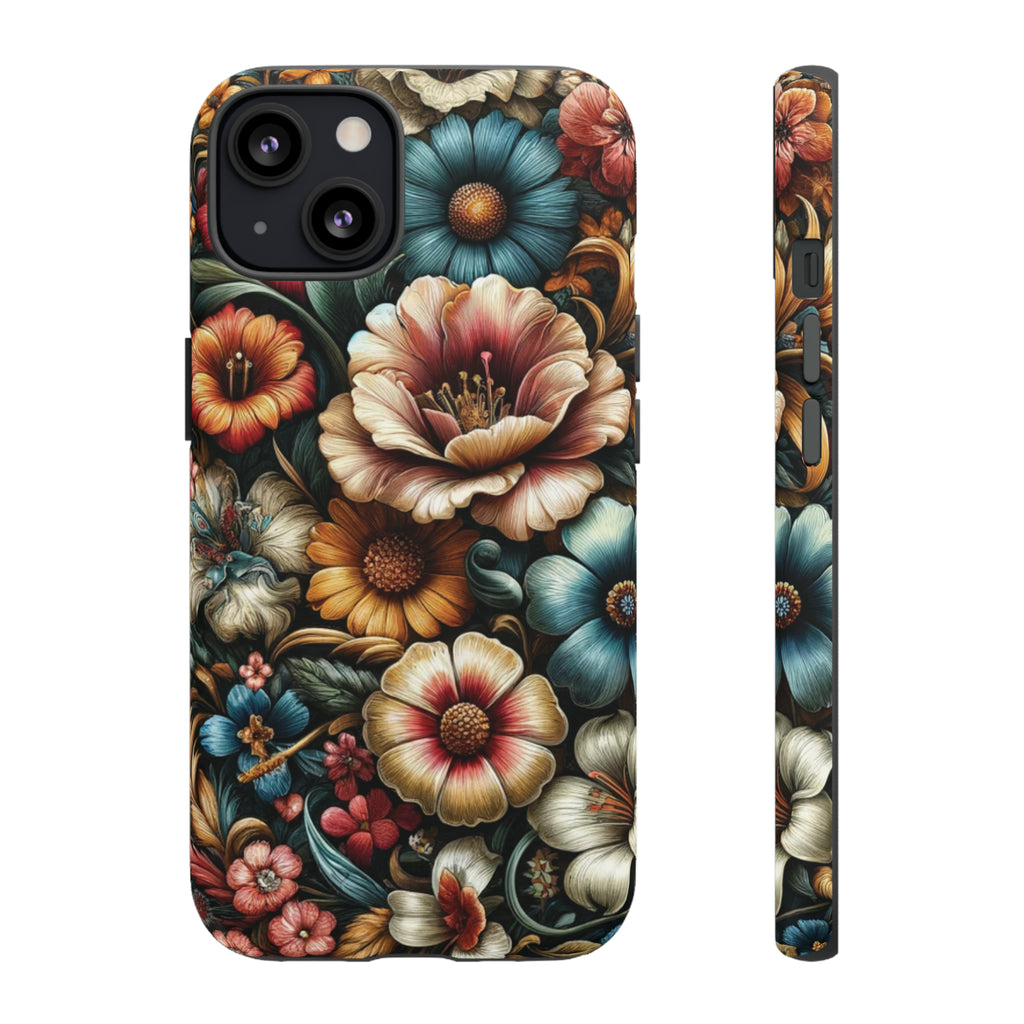 Pastel Floral Design Luxury Phone Tough Case Floral Elegant Durable Stylish for Modern Devices iPhone 15, Samsung iPhone Samsung Accessory Gift for Her.