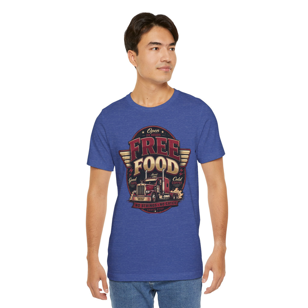 Funny "Free Food" Food Truck T-Shirt Perfect for Dad or Husband