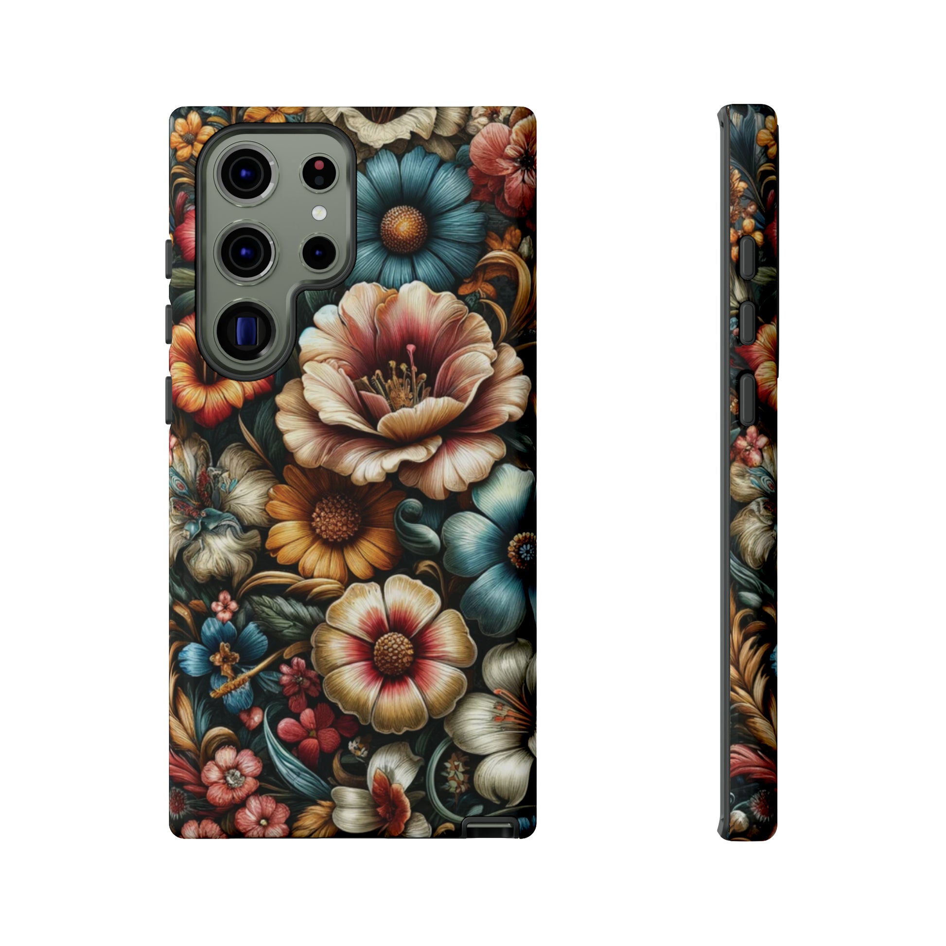Pastel Floral Design Luxury Phone Tough Case Floral Elegant Durable Stylish for Modern Devices iPhone 15, Samsung iPhone Samsung Accessory Gift for Her.