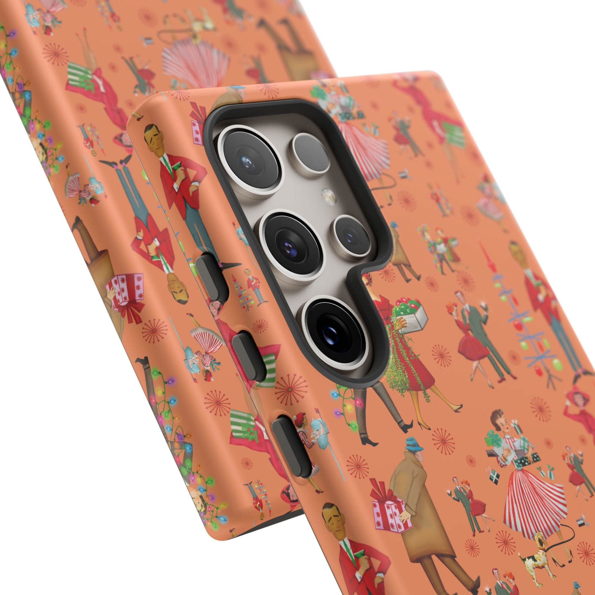 Retro Christmas 50s Phone Case Unique Holiday Protection for Your Device | Stylish & Durable Cover Gift for Her Phone 17, 16, 15, Samsung iPhone Accessory Gift for Her