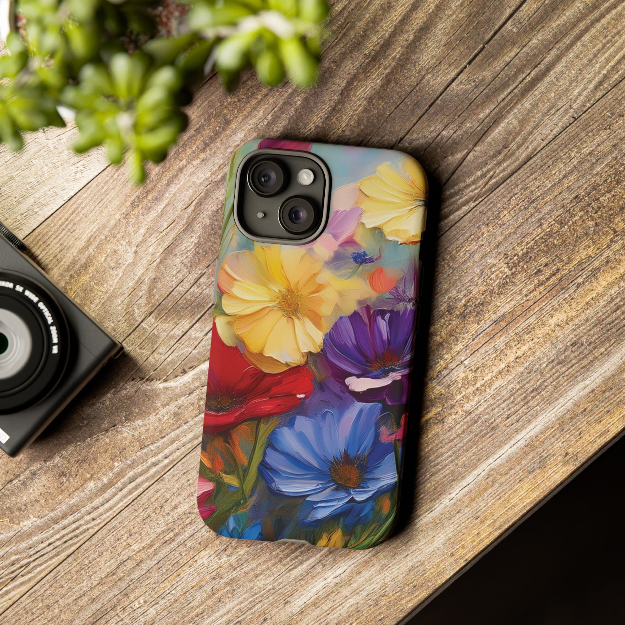 Bold Wildflower Phone Case Bright Hand-Painted Floral Art Vibrant Botanical Design for iPhone & Samsung | Trendy Nature Lover Gift Phone  Galaxy