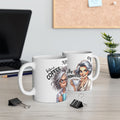 Gray Hair Women Funny Sarcastic Coffee Mug Not Before My Coffee, OK Fully Caffeinated' | Novelty Gift for Coffee Lovers, Office, Home | 11oz & 15oz Cup for Mom