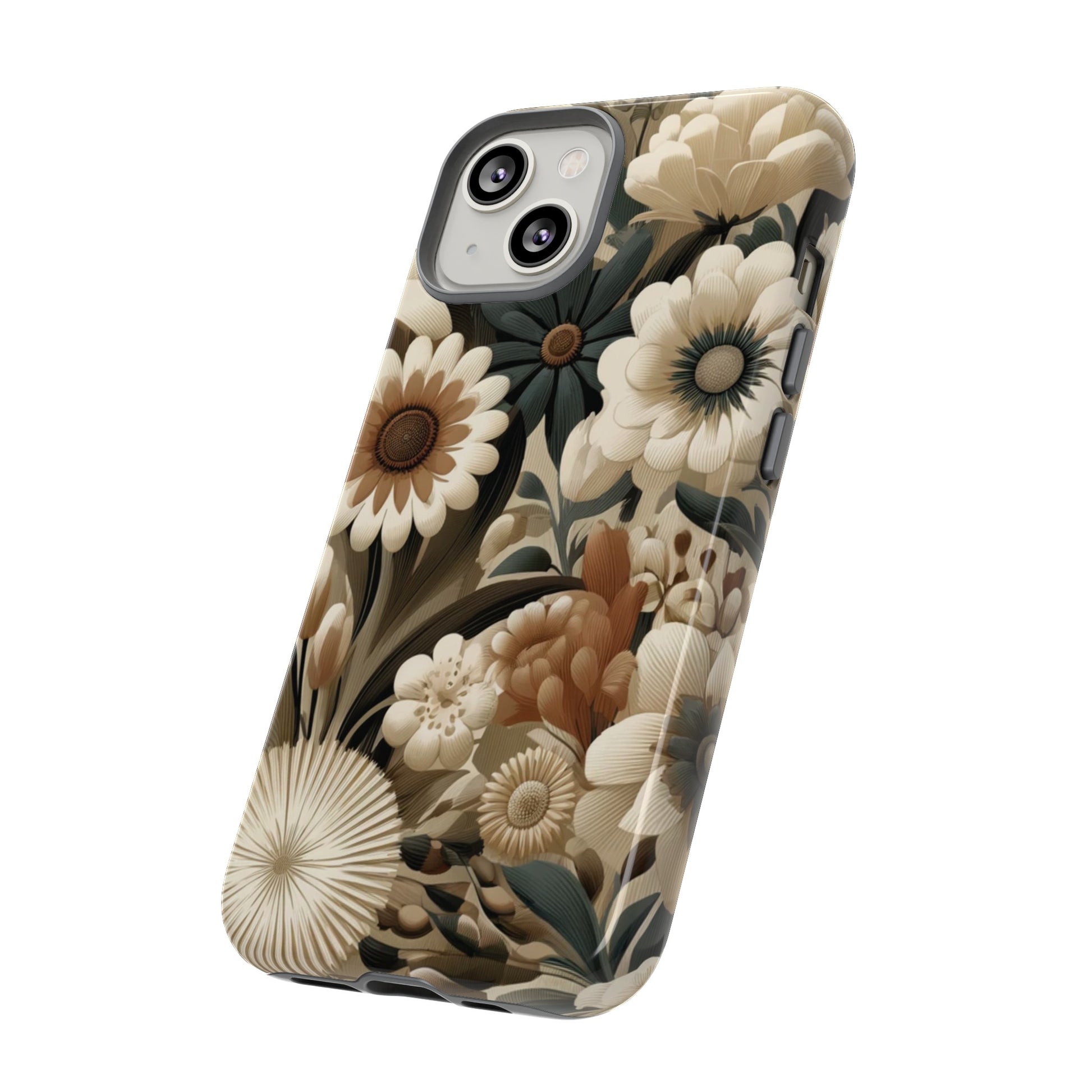 Mid-century Modern Floral Phone Case Durable for iPhone Samsung Gift iPhone 15, 14, 13 Samsung Pixel Gift for Mom Accessory Gift for Her
