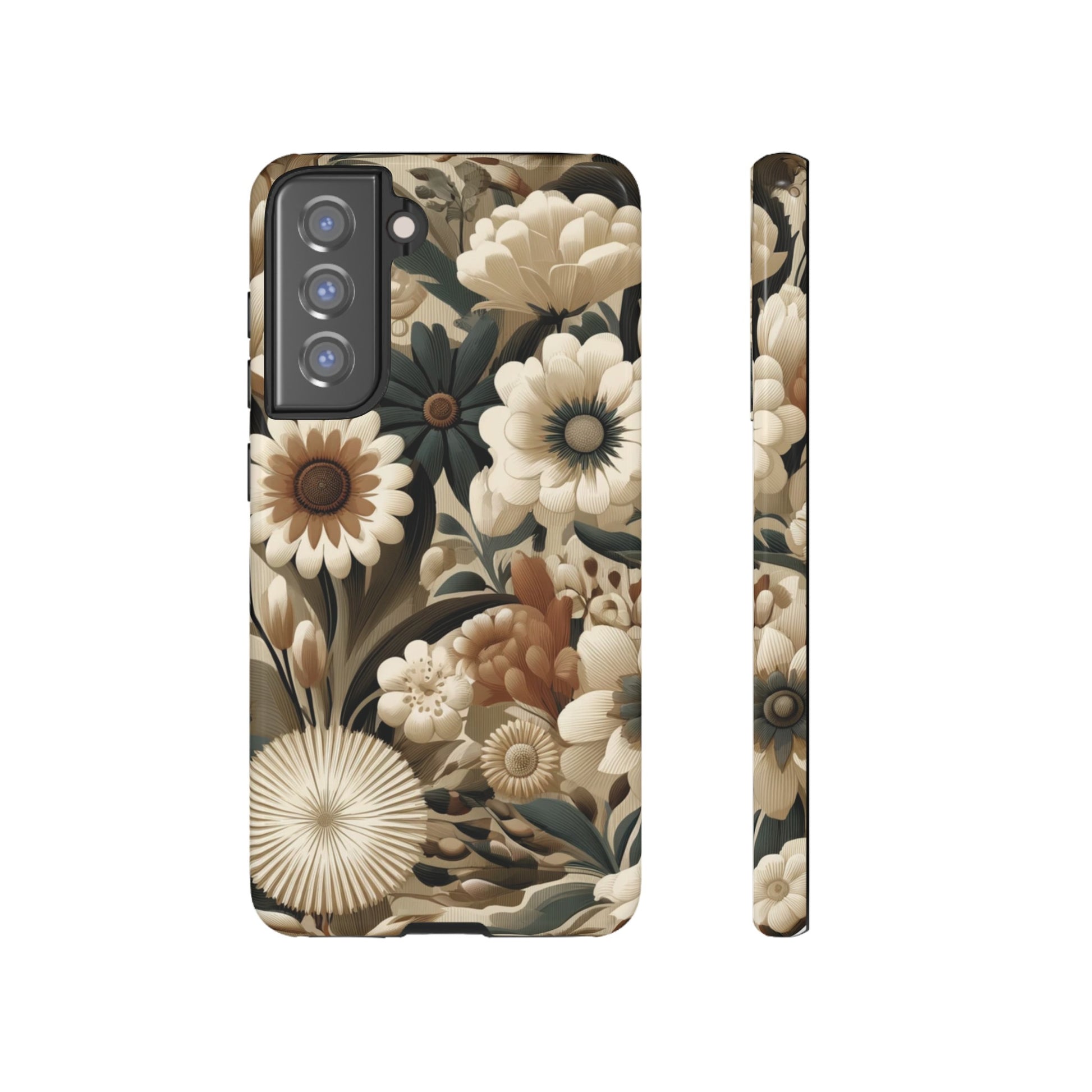 Mid-century Modern Floral Phone Case Durable for iPhone Samsung Gift iPhone 15, 14, 13 Samsung Pixel Gift for Mom Accessory Gift for Her