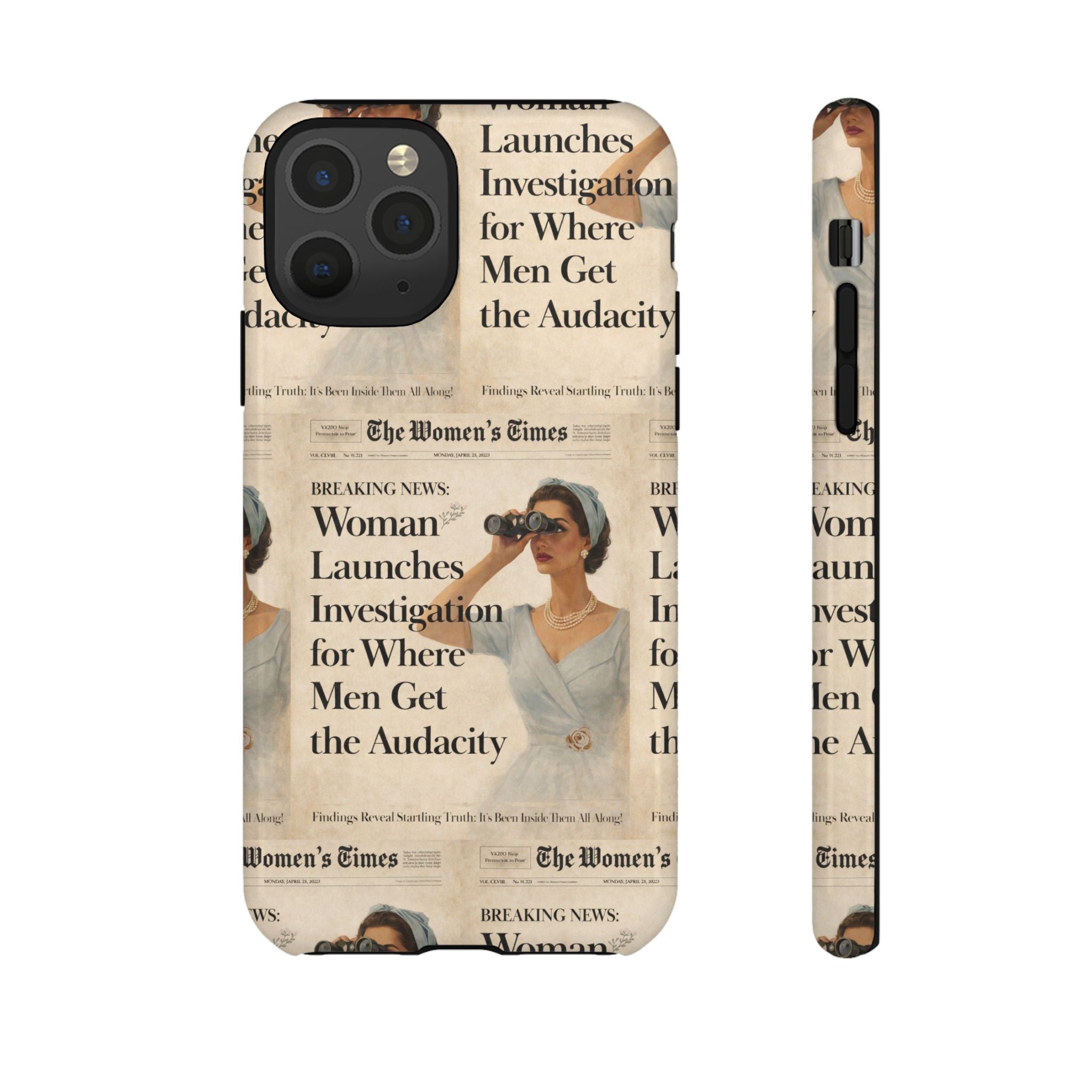 Funny Vintage Sarcastic Women Phone Case | Retro Sarcasm Text Design