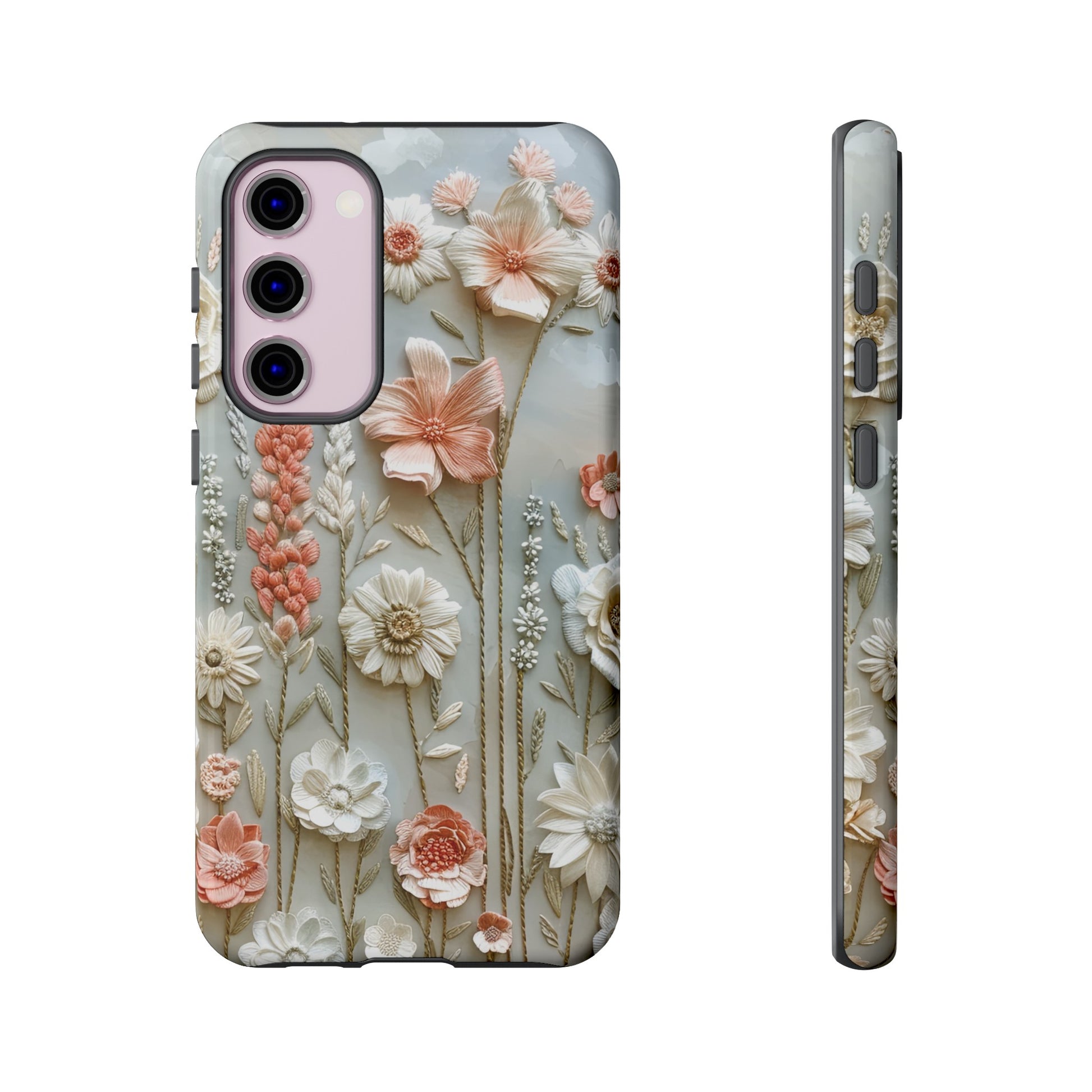 Pastel Wildflowers Protective Phone Case Gift for Her Phone 15, Samsung iPhone Samsung Gift for Her Case iPhone 15, Samsung iPhone Samsung Accessory Gift for Her