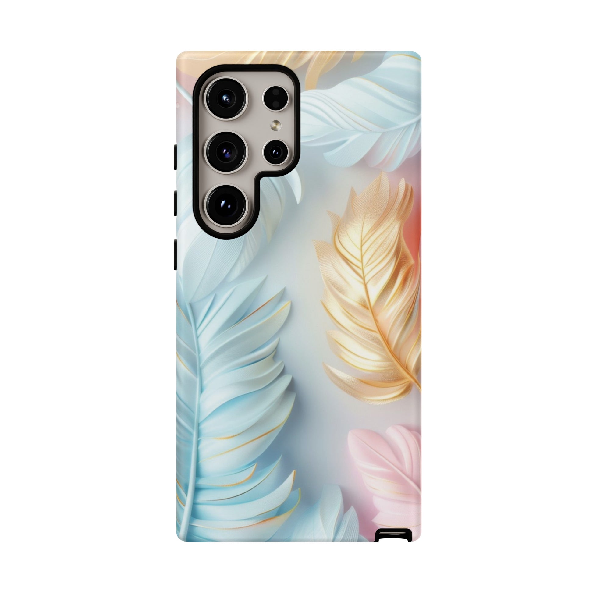 Pastel Feathers Protective Phone Case Gift for Her Phone 15, Samsung iPhone Samsung Gift for Her Case iPhone 15, Samsung iPhone Samsung Accessory Gift for Her
