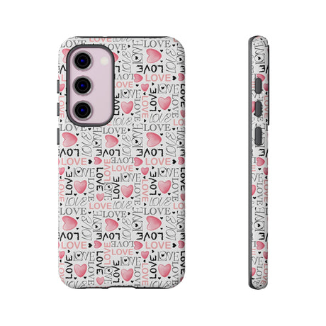 Cute Love Modern Watercolor Abstract Phone Case Compatible with iPhone, Samsung & More - Stylish, Durable Protection with Vibrant Artistic Design Perfect Gift for Her