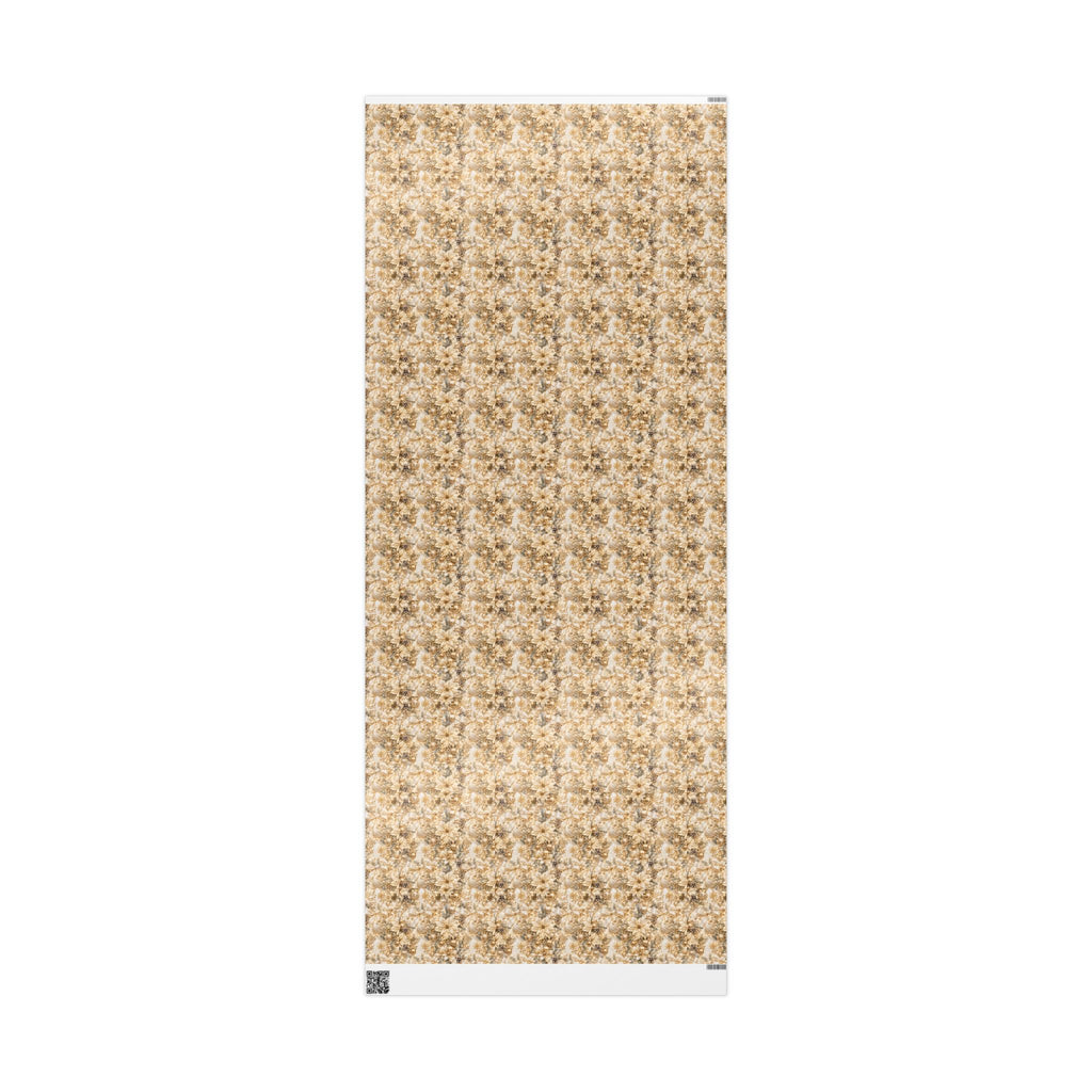 Wrapping Papers - Floral Gold and White Christmas Elegant
