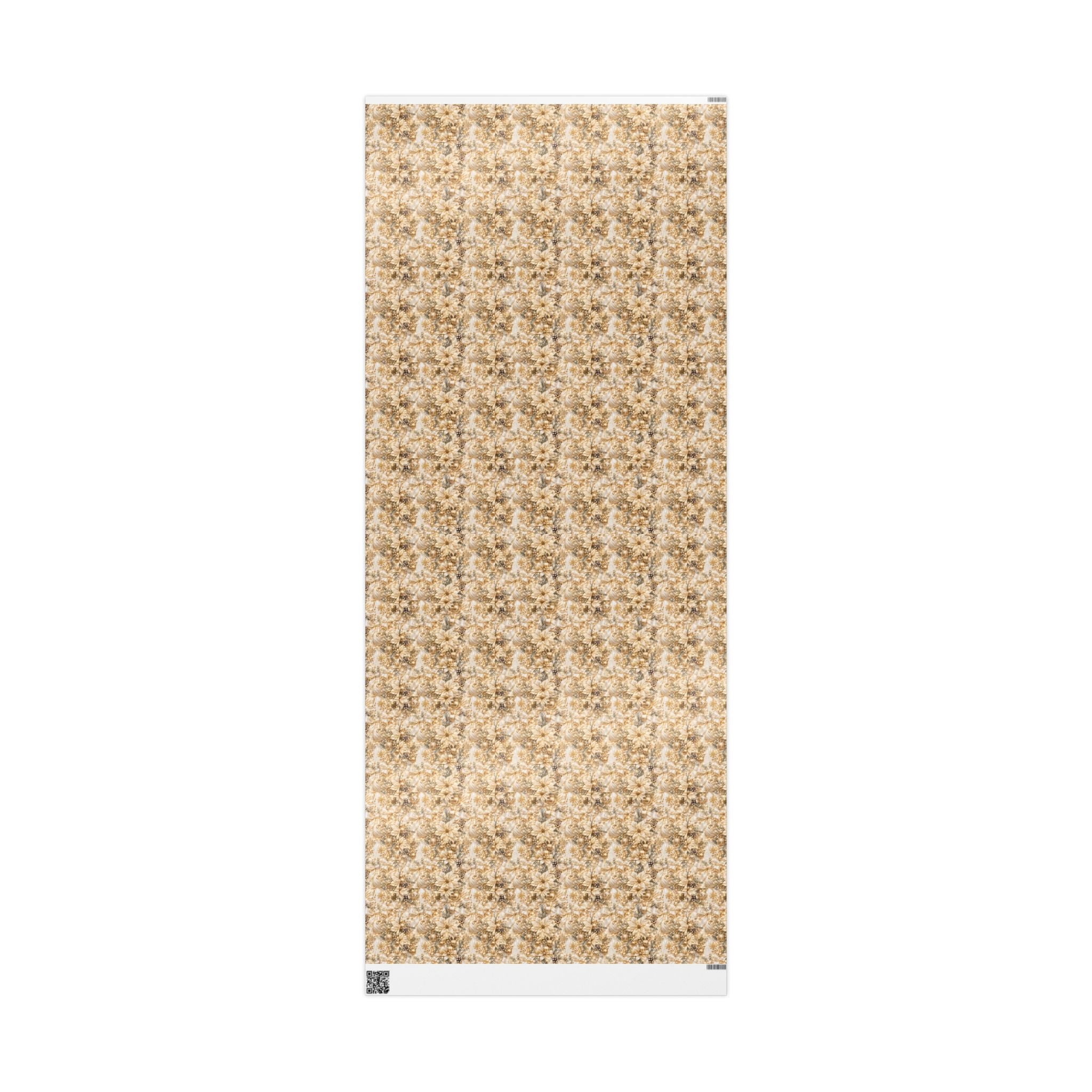 Wrapping Papers - Floral Gold and White Christmas Elegant