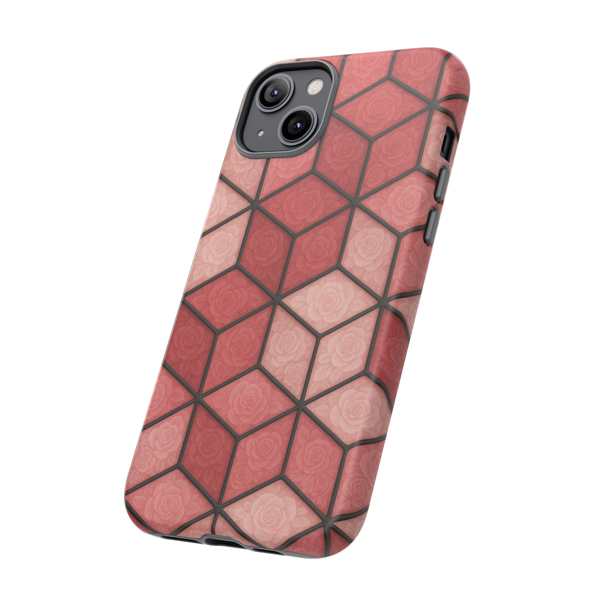 Geometric Stained Glass Illusion Phone Case Colorful Abstract Art, Aesthetic Protective Cover for iPhone, Samsung & Google, Unique Gift Idea Mom