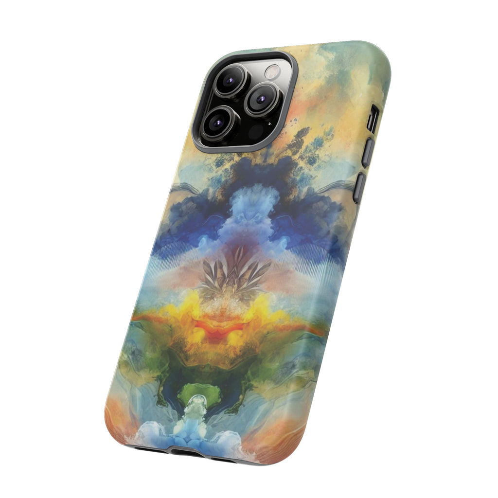 Coque de téléphone abstraite aquarelle moderne compatible avec iPhone, Samsung et plus – Protection élégante et durable avec un design artistique éclatant, cadeau parfait pour elle