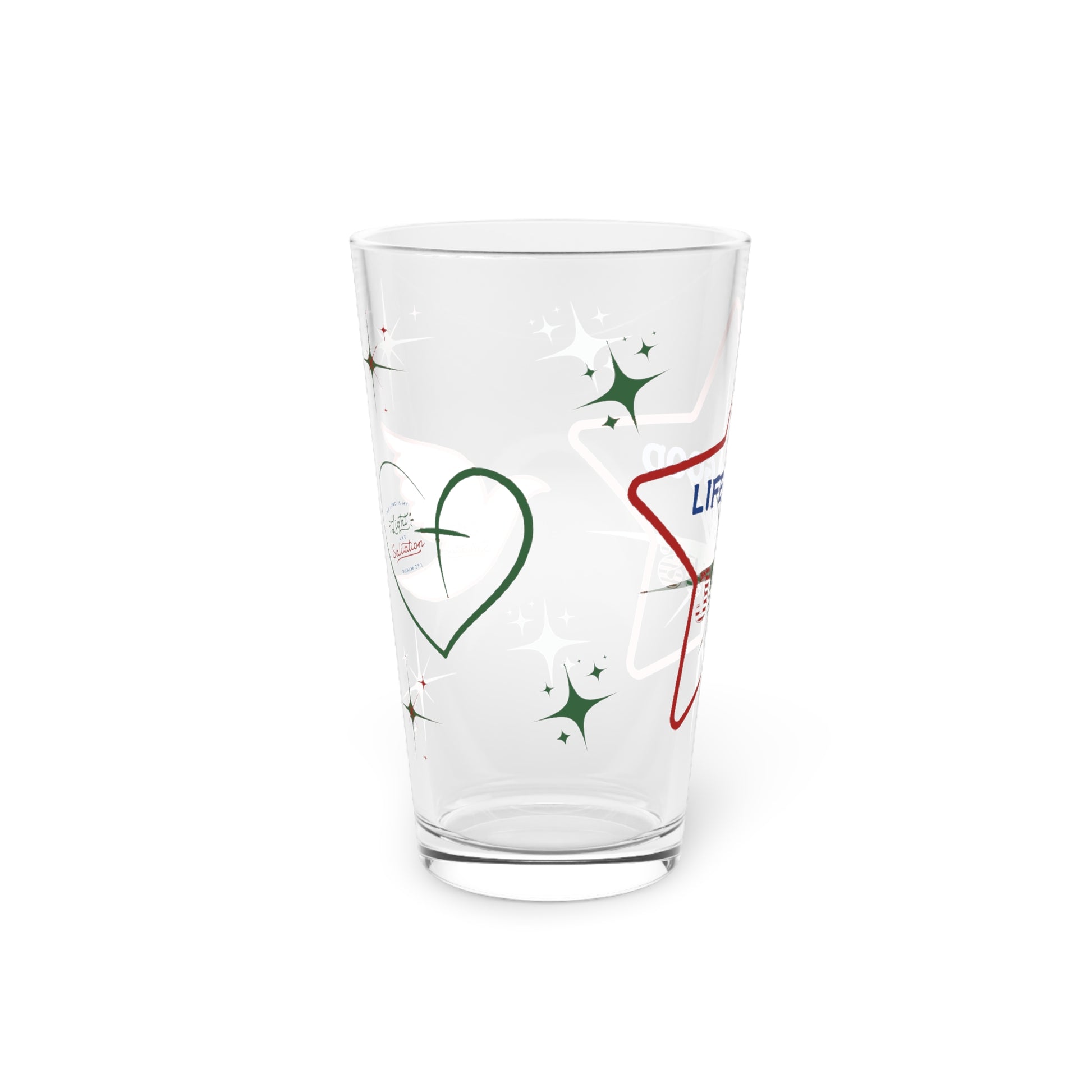 Life Is Good with Jesus 16oz Pint Glass – Christian Glassware for Faith & Inspiration | Perfect for Water, Juice & More – Unique Religious Gift Idea