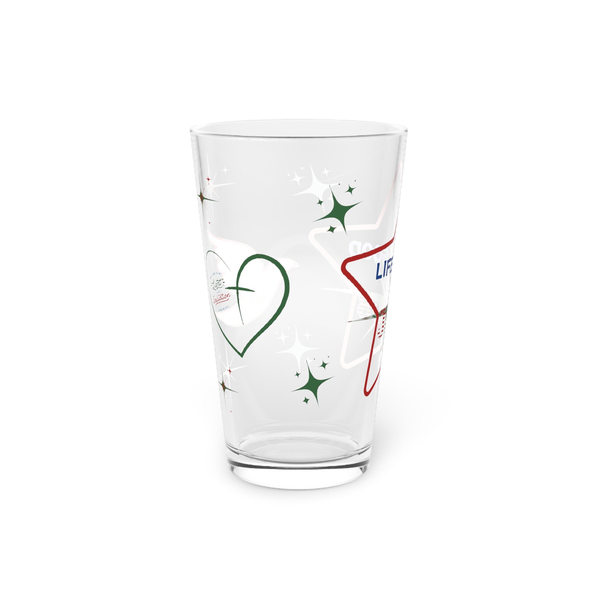 Life Is Good with Jesus 16oz Pint Glass – Christian Glassware for Faith & Inspiration | Perfect for Water, Juice & More – Unique Religious Gift Idea