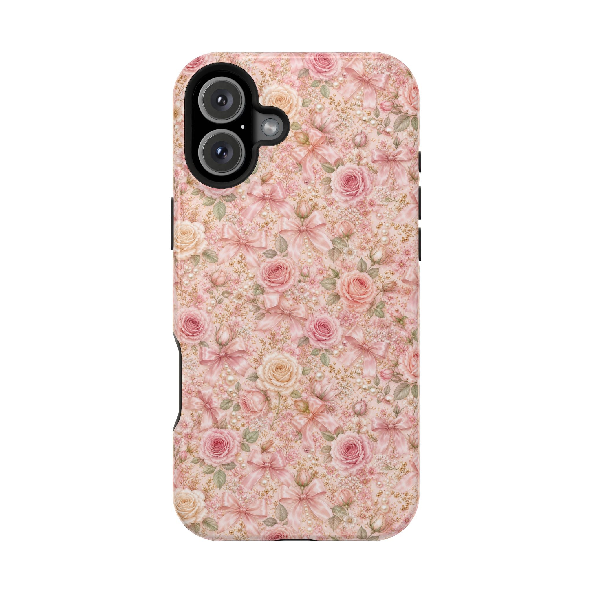 Floral Rose Pattern Magnetic Impact-Resistant Phone Case iPhone and Samsung