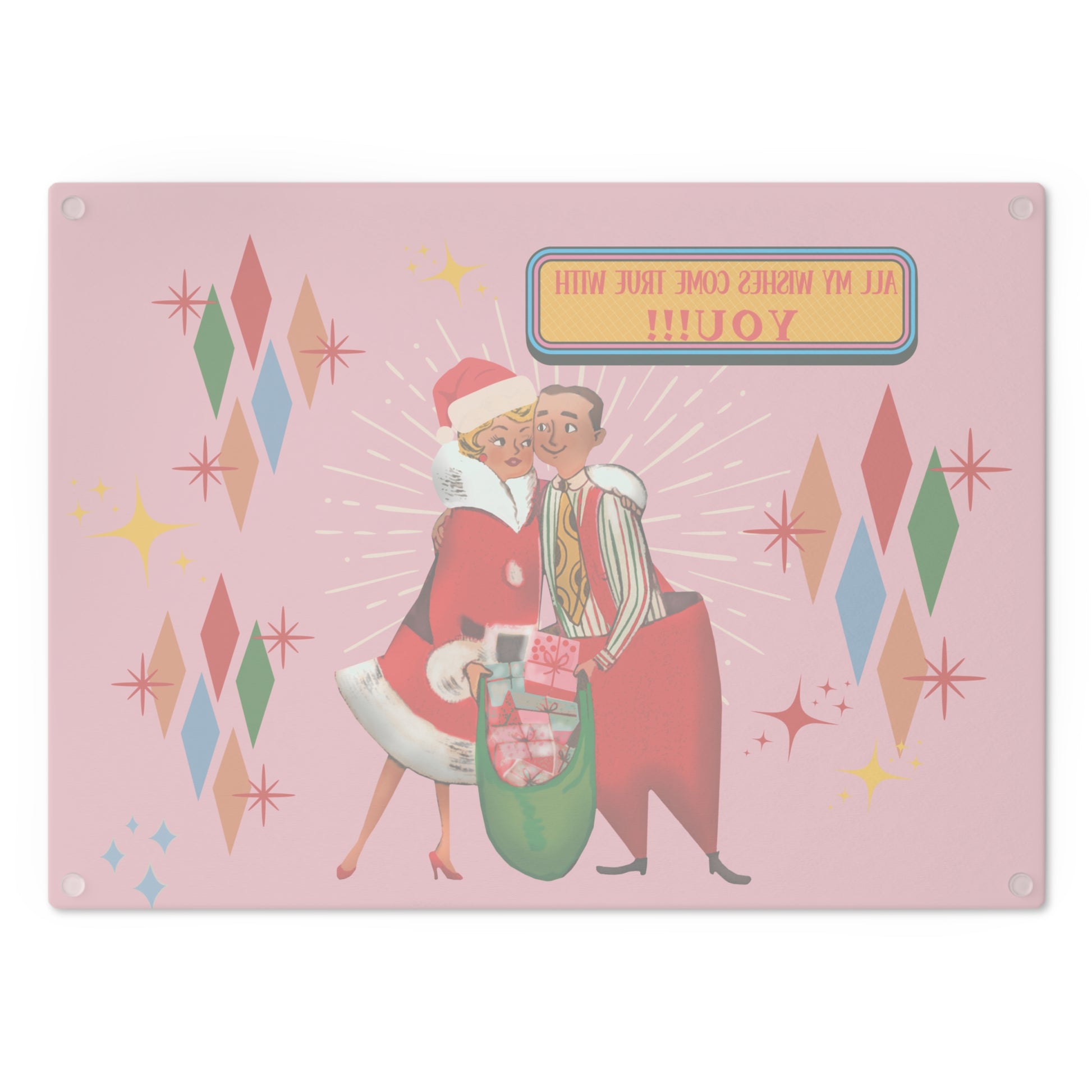 Glass Cutting Board Retro 50s Retro Elegance1950s Franciscan Diamond Starburst Kitschy Christmas Vintage MCM Kitchen Decor with Elegant Design, Housewarming, New House Gift - MRSBYVALLE