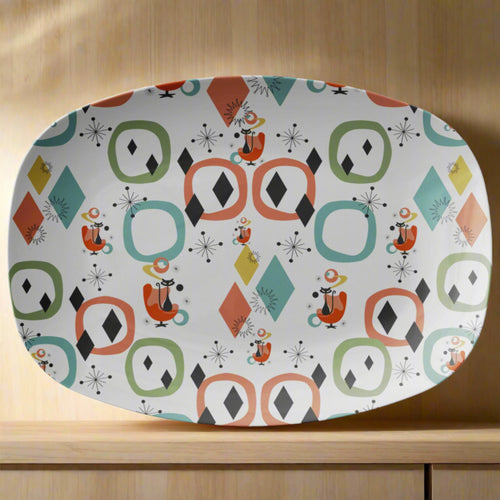 Atomic Kitty Cat, Mid Century Modern 50's MCM Kitchen Party Platter Housewarming Gift for Mom - MRSBYVALLE
