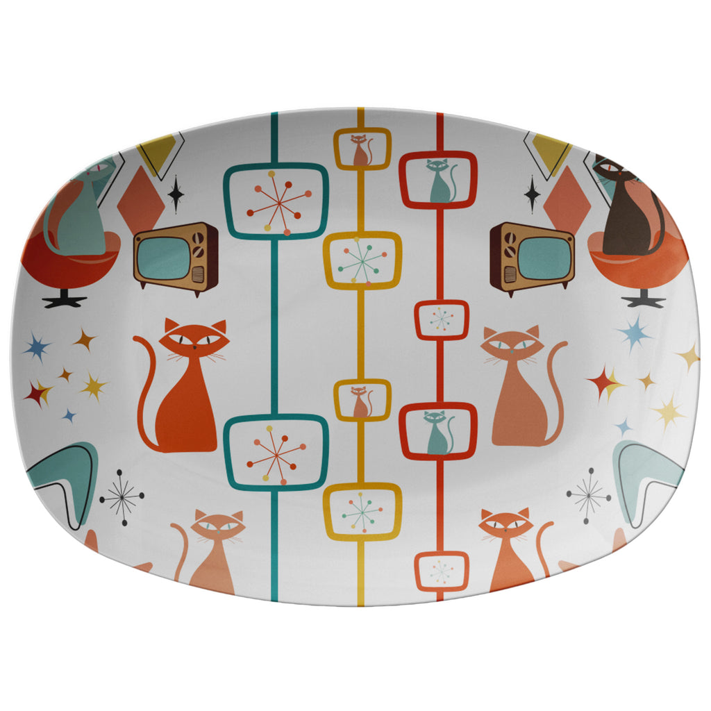 Atomic Kitty Cat, Mid Century Modern 50's MCM Kitchen Party Platter Housewarming Gift for Mom - MRSBYVALLE